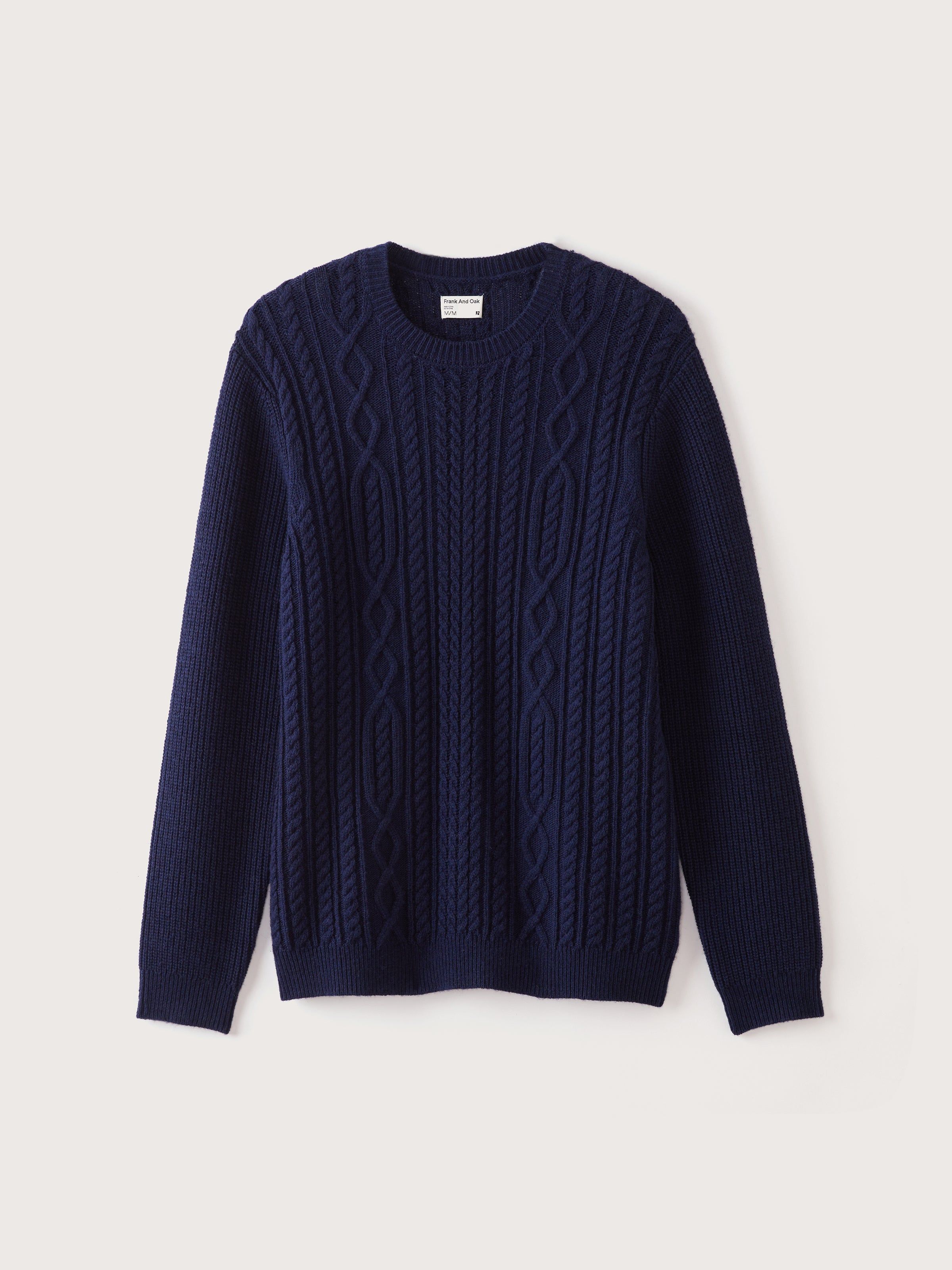 The Cable Knit Sweater in Blue sold by Frank & Oak product image thumbnail 6