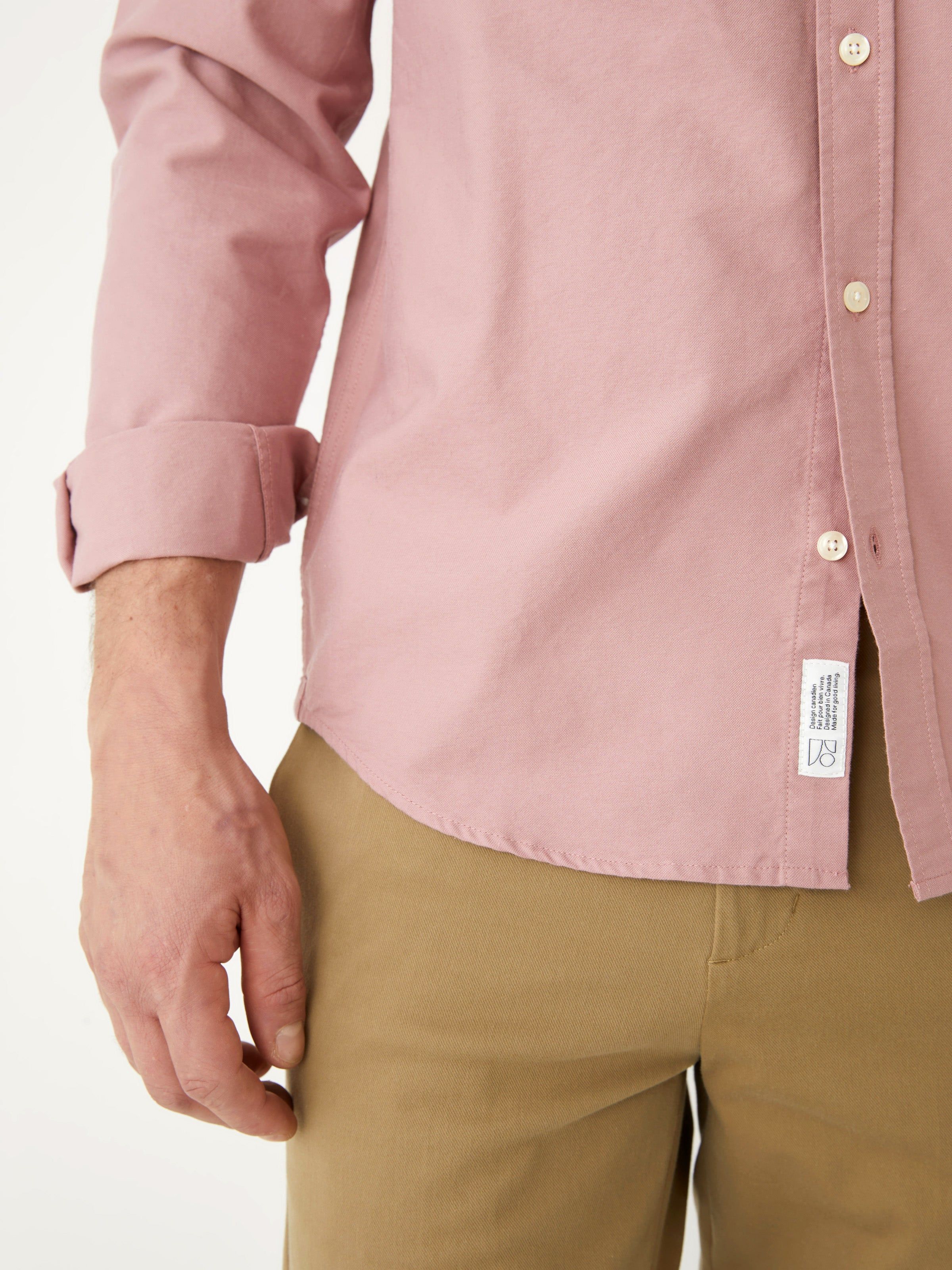 The Jasper Oxford Shirt in Woodrose sold by Frank & Oak product image thumbnail 5