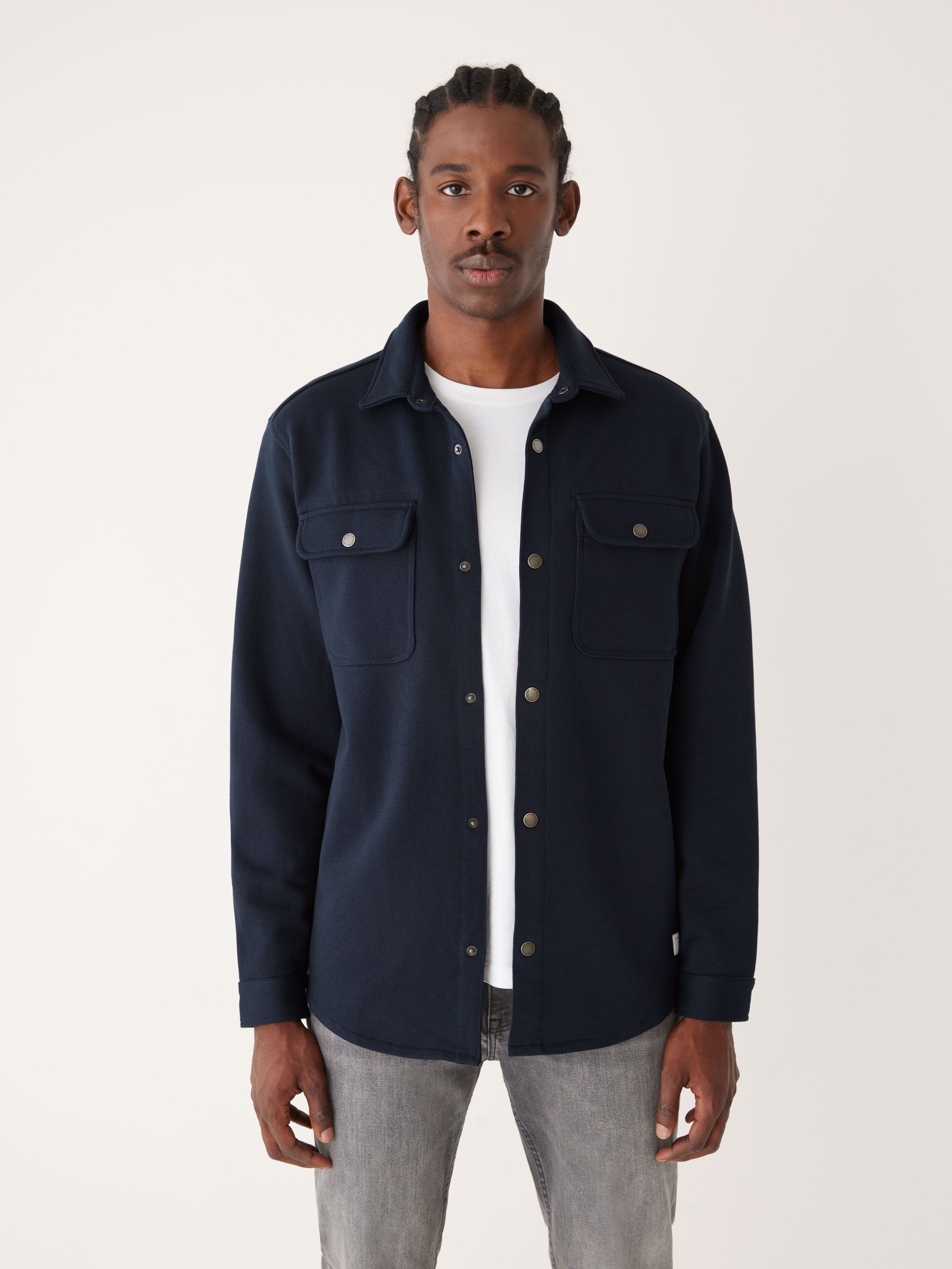 The French Terry Overshirt in Dark Blue sold by Frank & Oak product image thumbnail 2