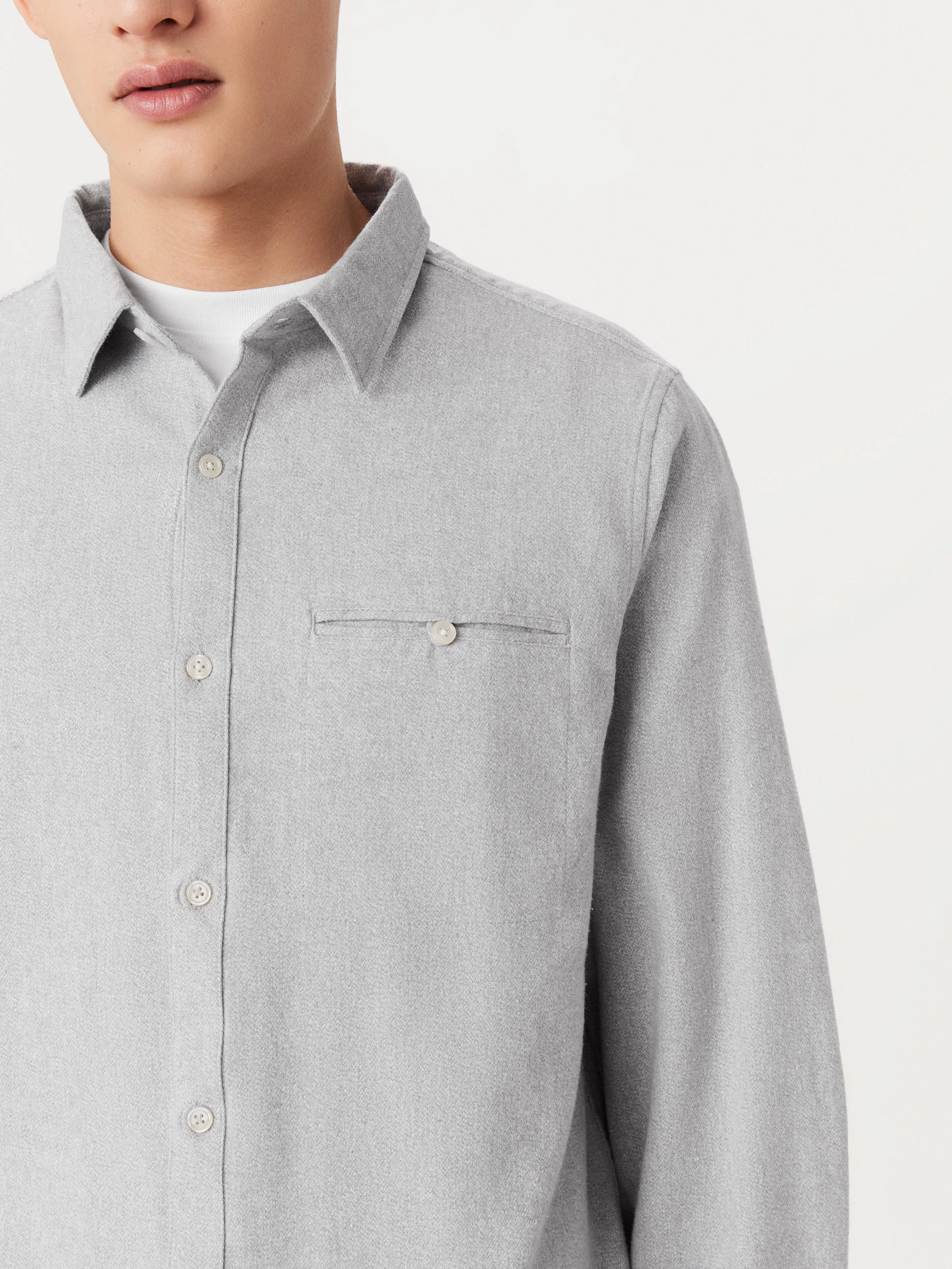 The Heathered Flannel Shirt in Grey sold by Frank & Oak product image thumbnail 2