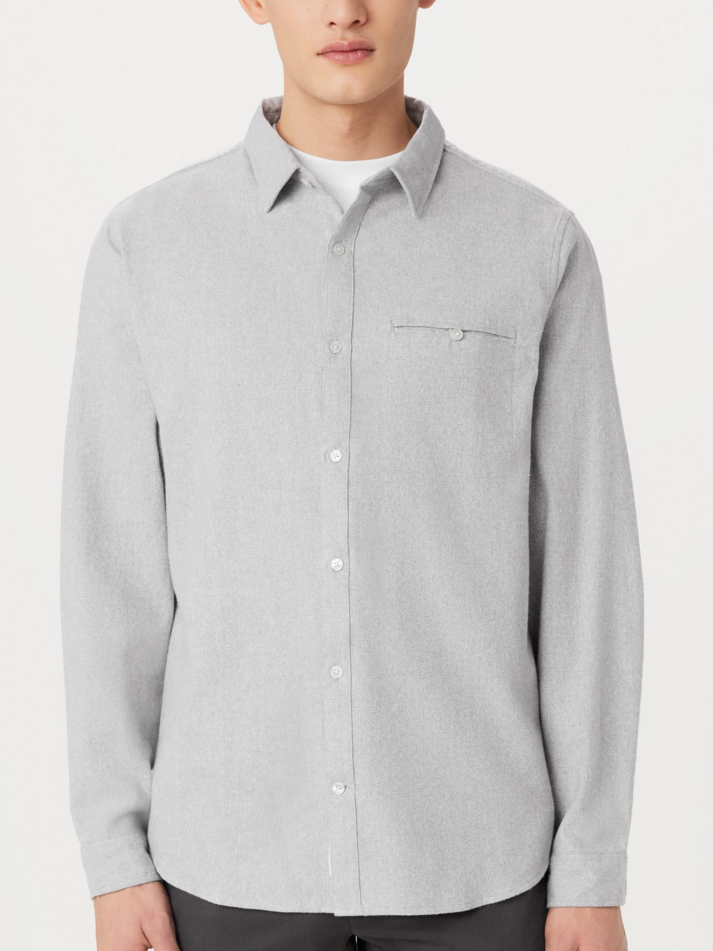 The Heathered Flannel Shirt in Grey sold by Frank & Oak product image thumbnail 3