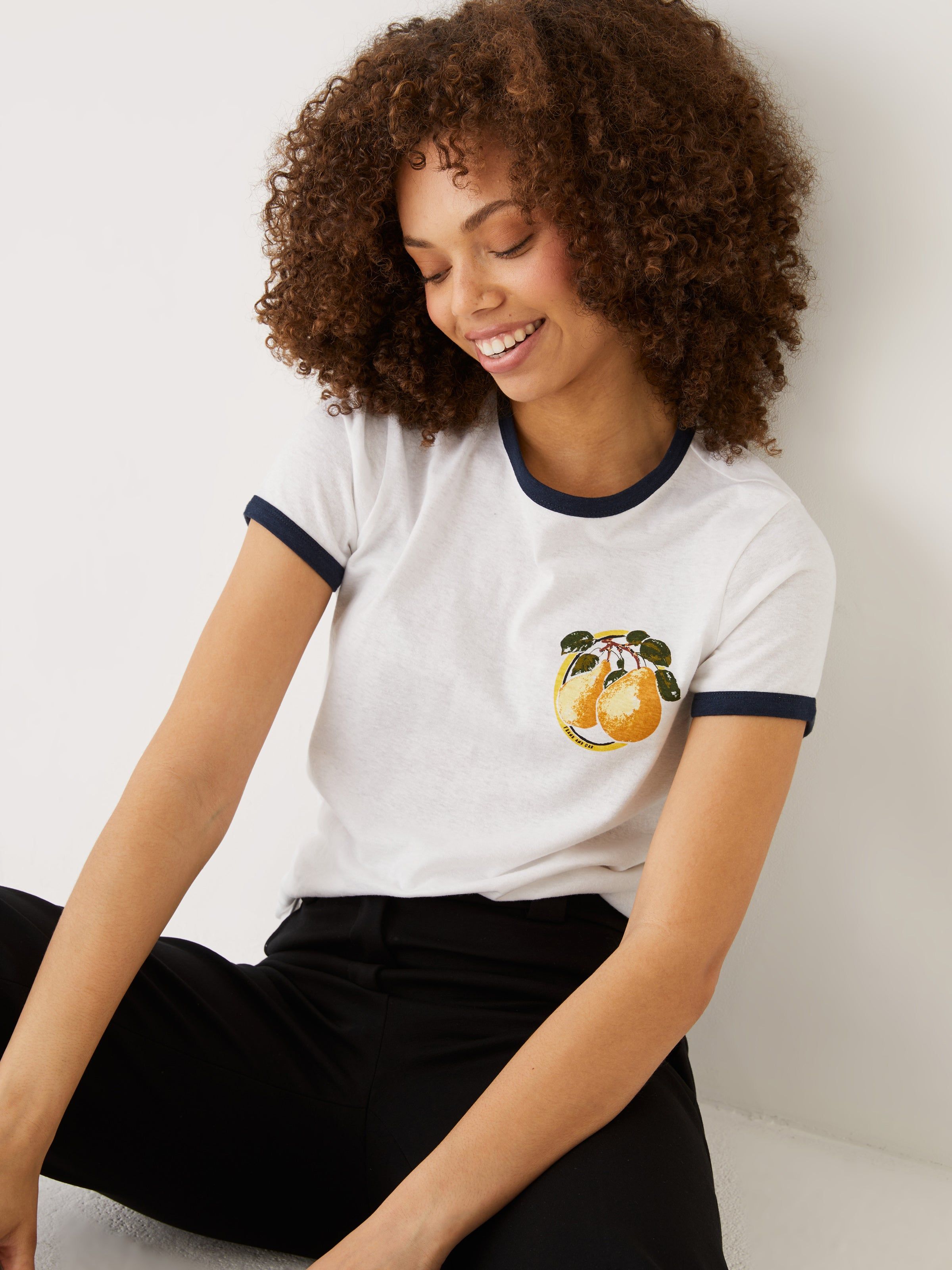 The Fruit Print T-Shirt in Navy sold by Frank & Oak product image thumbnail 3