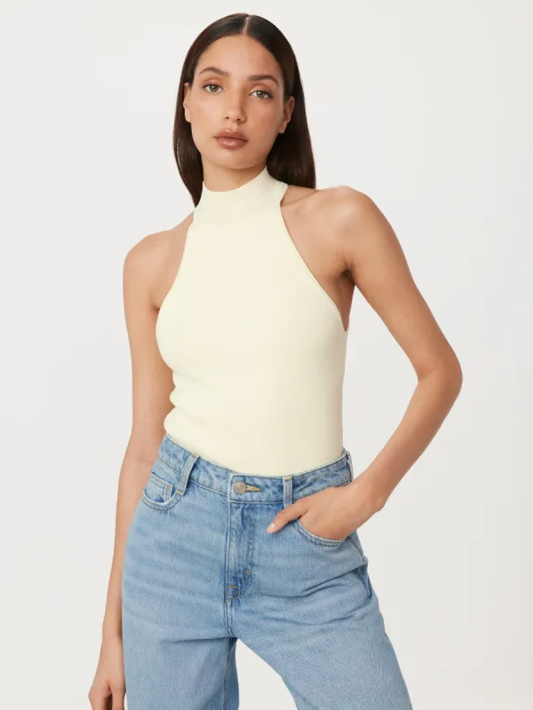 The Halter Sleeveless Sweater in Afterglow sold by Frank & Oak