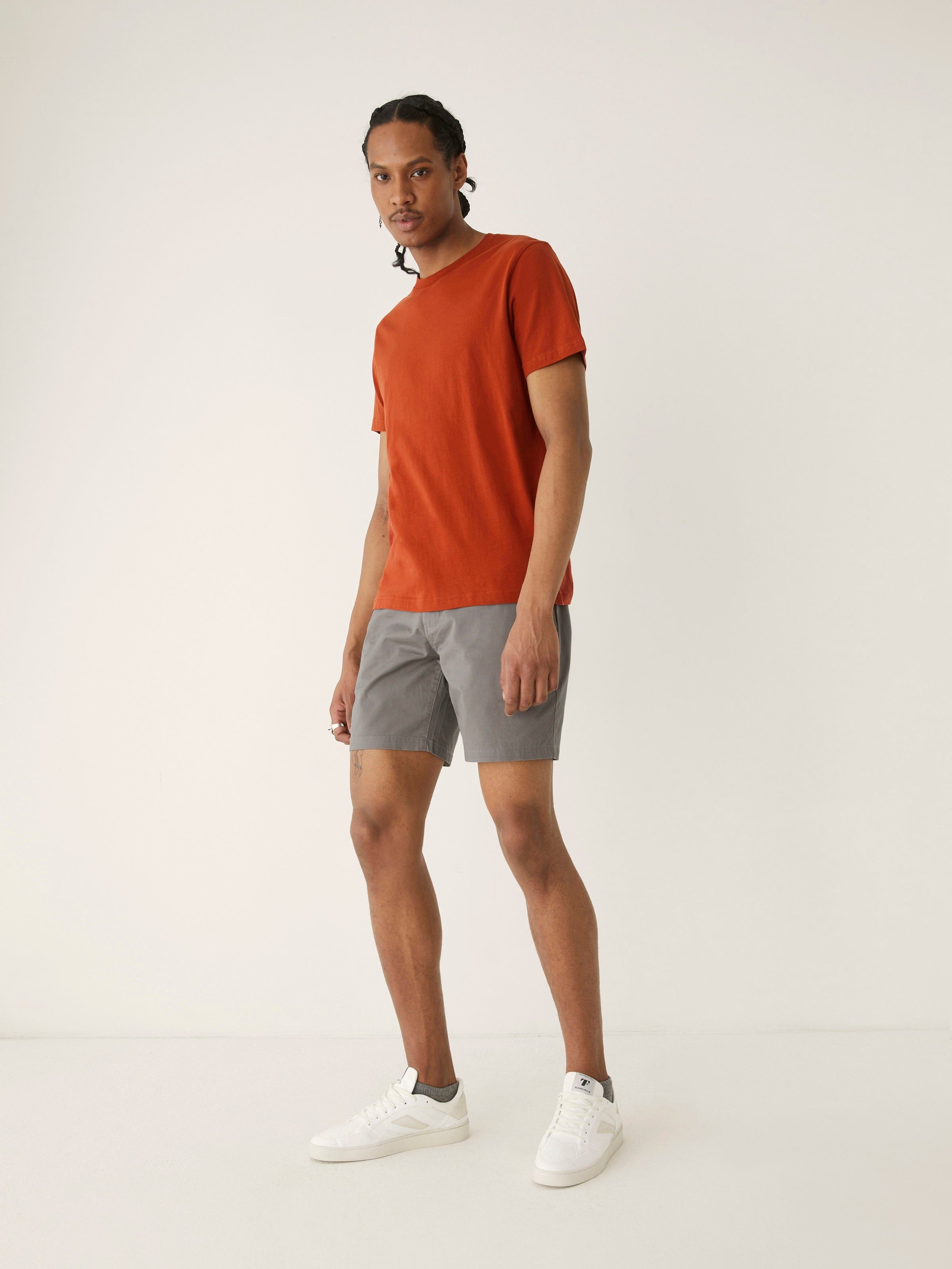 The Essential Slim T-Shirt in Paprika sold by Frank & Oak product image thumbnail 2
