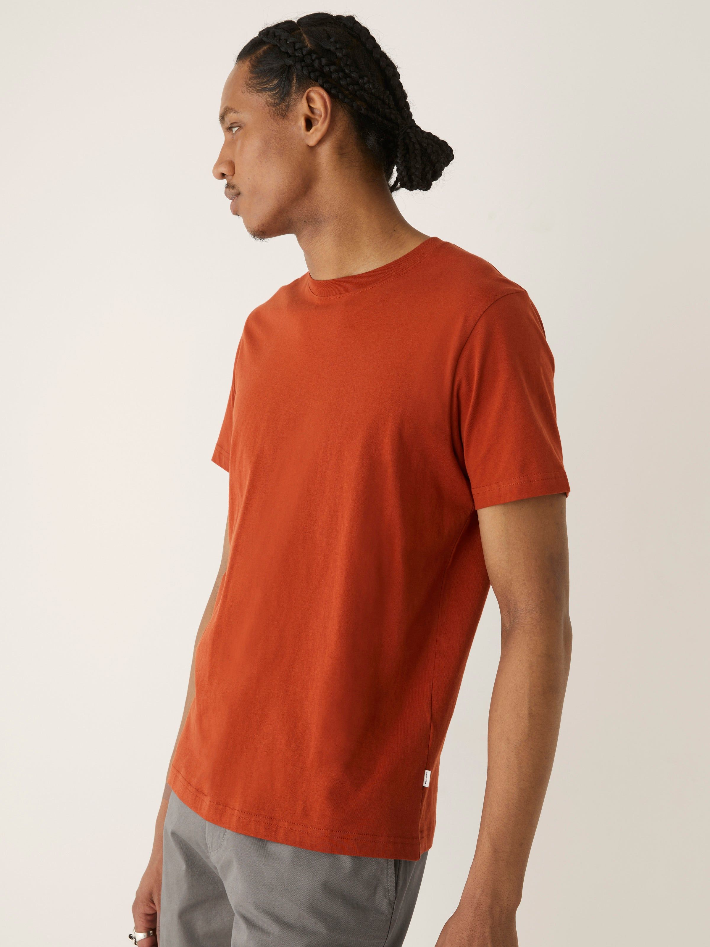 The Essential Slim T-Shirt in Paprika sold by Frank & Oak