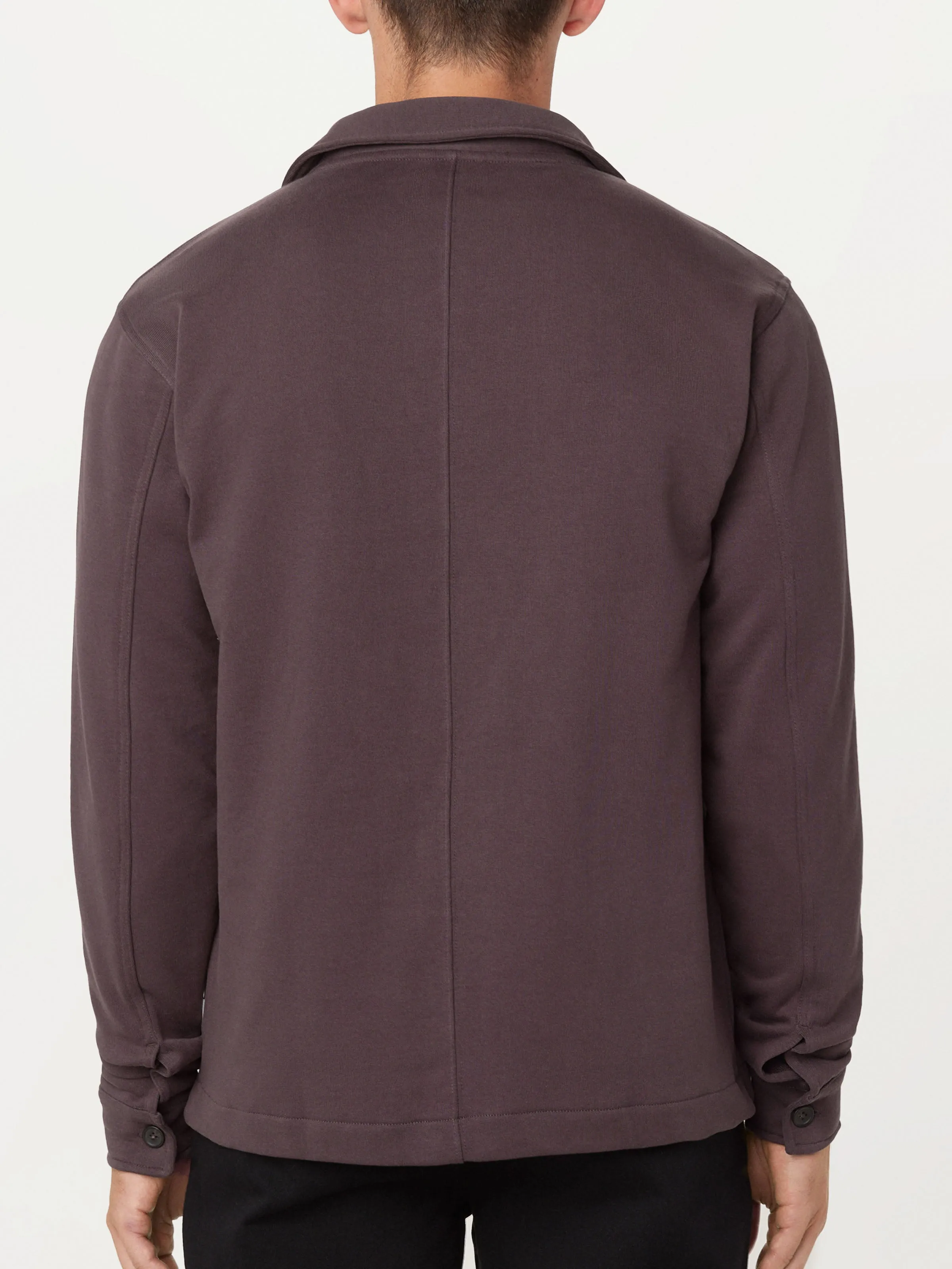 The Jordan French Terry Overshirt in Raisin sold by Frank & Oak product image thumbnail 4