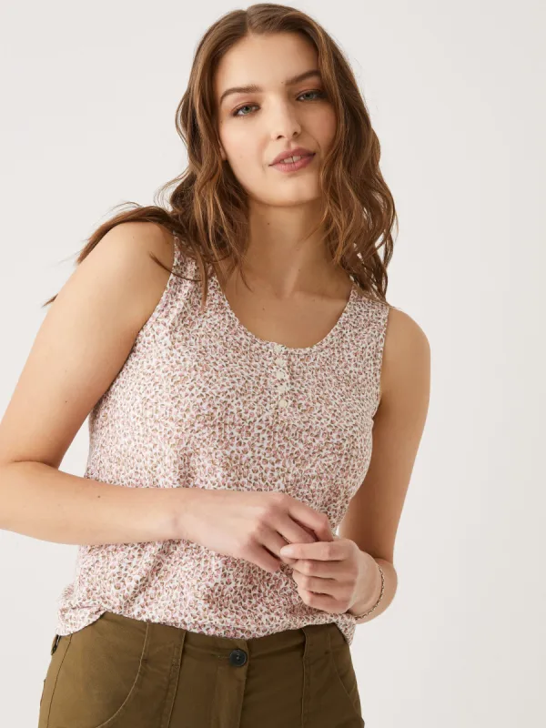 The Relaxed Hemp Tank Top in Bright White sold by Frank & Oak