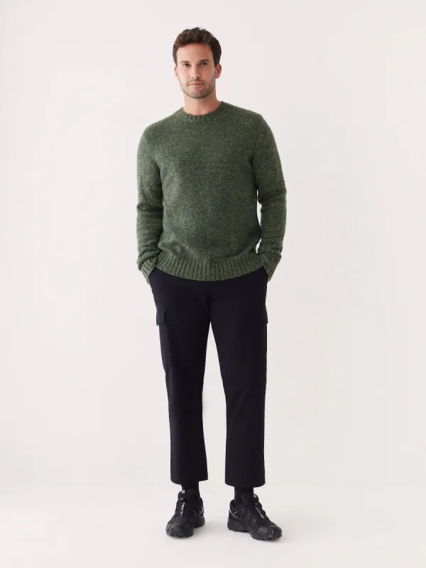 The Donegal Crewneck Sweater in Emerald Green made by Frank & Oak
