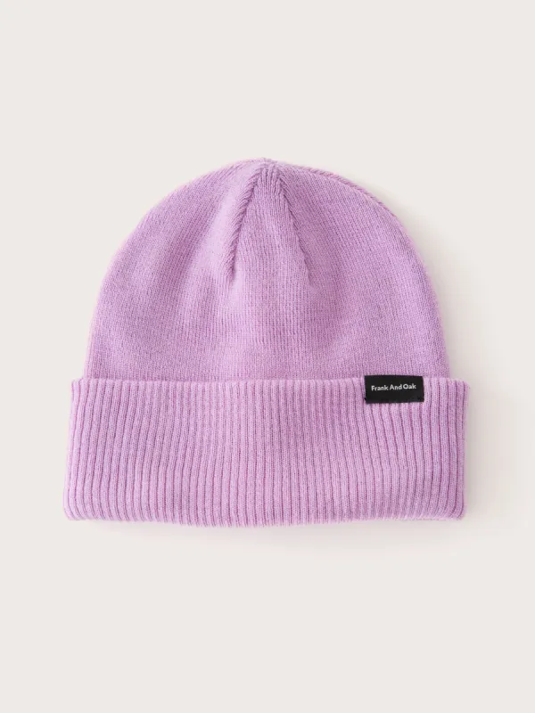The Merino Wool Beanie in Lilac sold by Frank & Oak