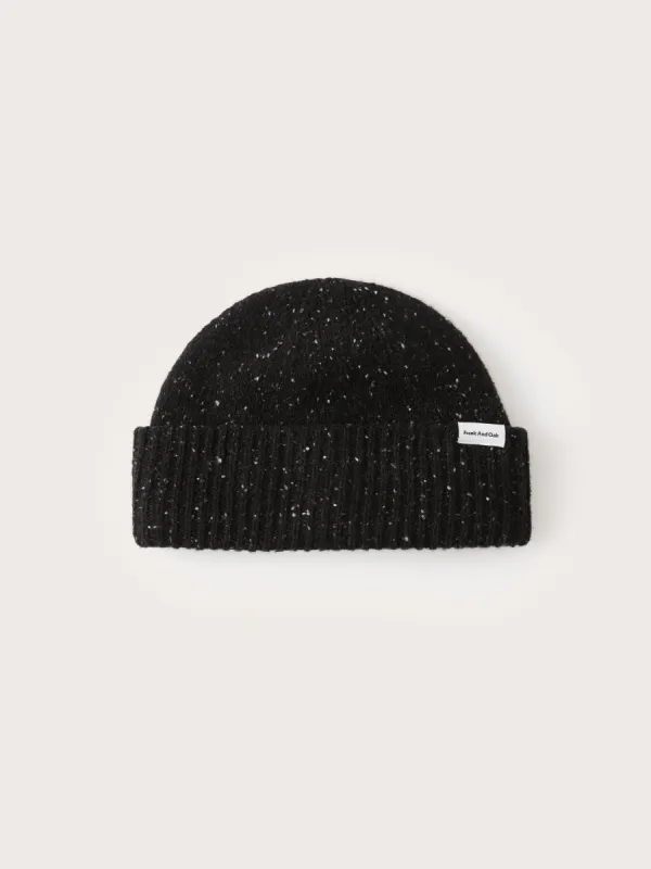 The Donegal Wool Beanie in Black sold by Frank & Oak
