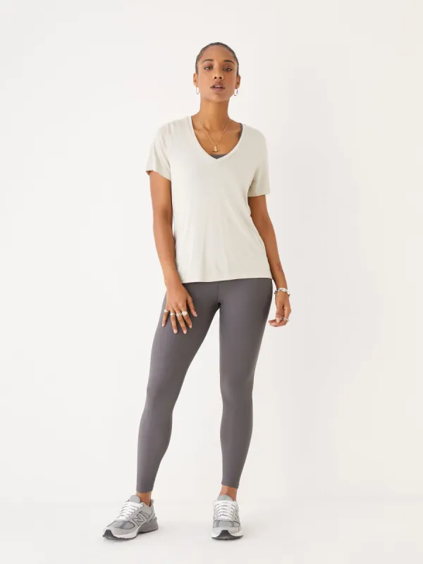The SuperSoft V-Neck T-Shirt in Dark Beige sold by Frank & Oak