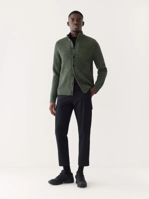 The Donegal Button-Up Sweater in Emerald Green sold by Frank & Oak