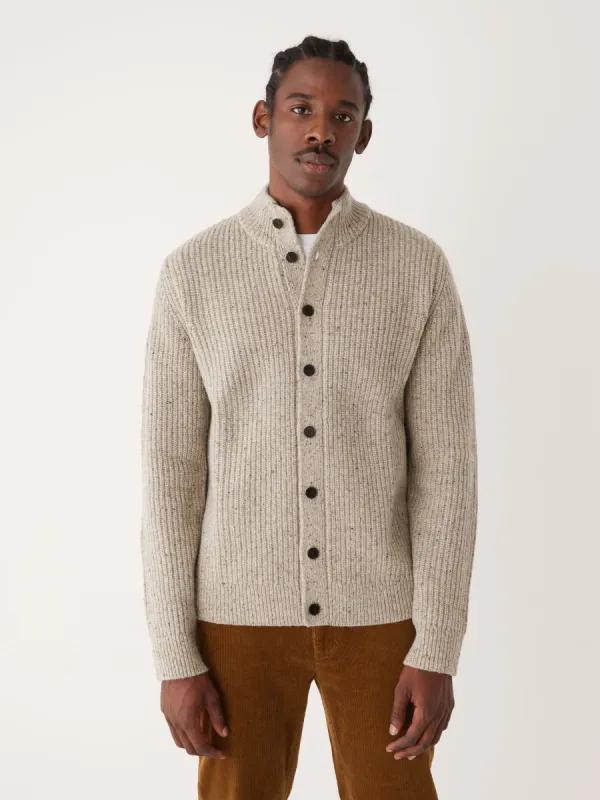 The Donegal Button-Up Sweater in Beige sold by Frank & Oak