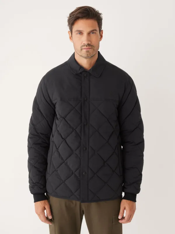 The Skyline Point Collar Jacket in Black sold by Frank & Oak