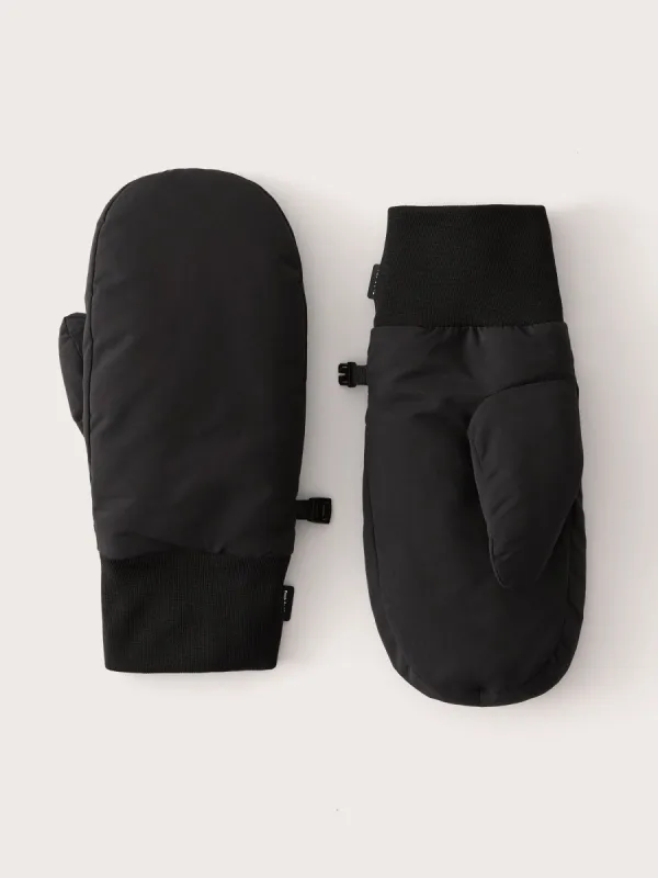 The Puffer Mittens in Black sold by Frank & Oak