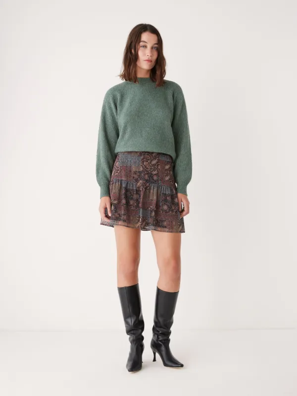 The Chiffon Mini Skirt in Elderberry sold by Frank & Oak