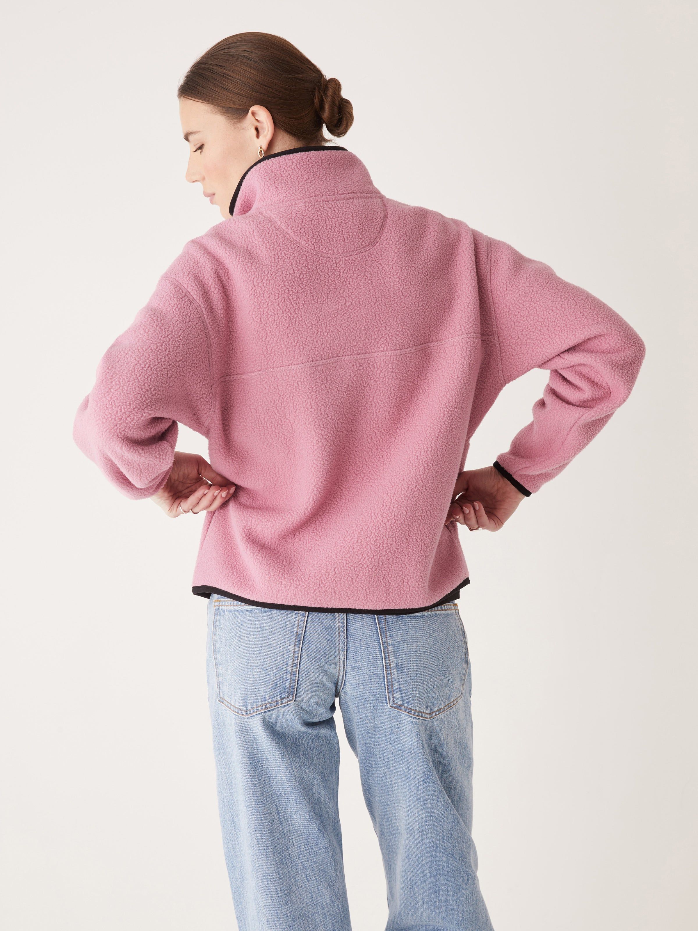 The Polar Fleece Pullover in Pink sold by Frank & Oak product image thumbnail 3
