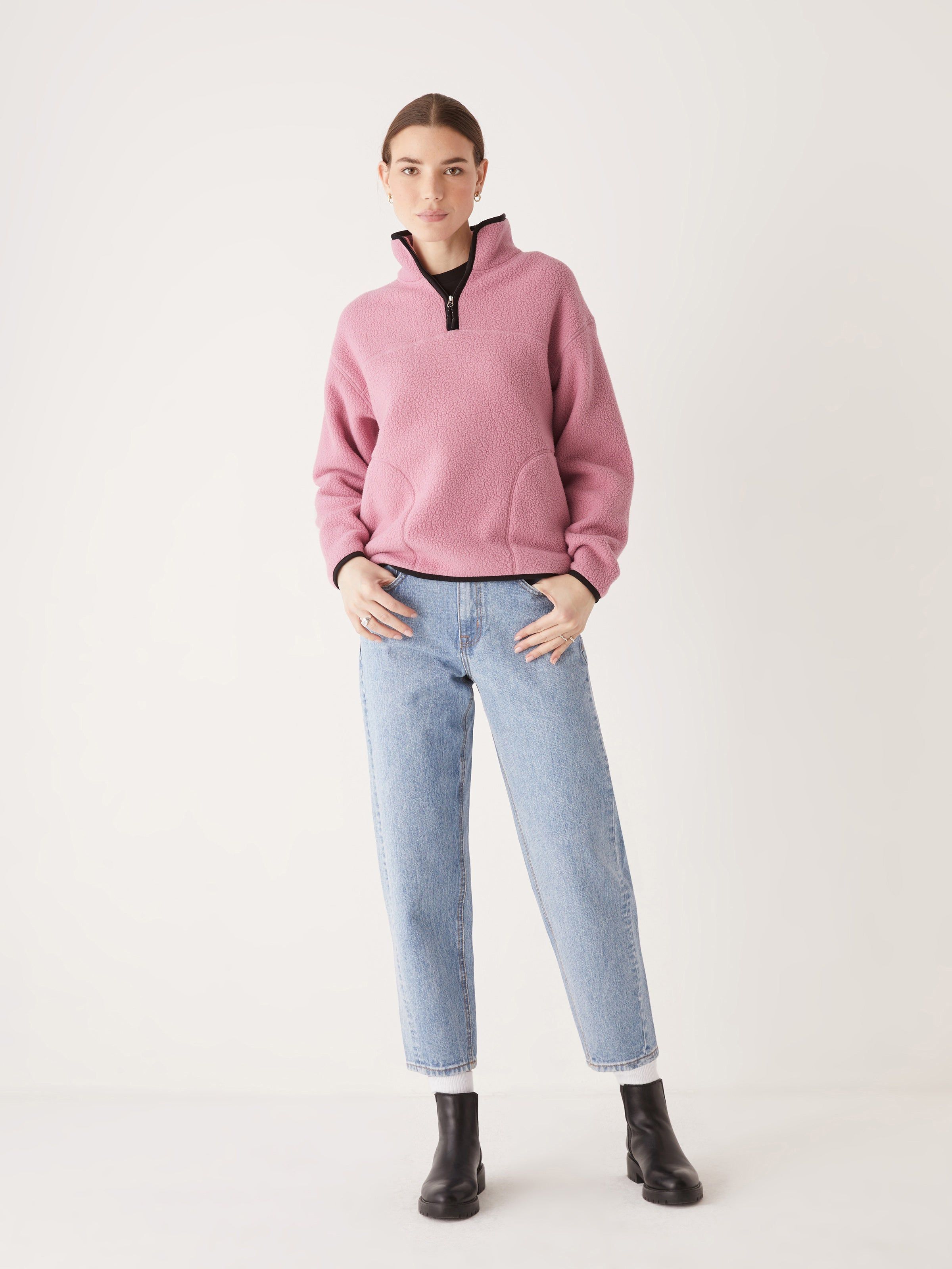 The Polar Fleece Pullover in Pink sold by Frank & Oak product image thumbnail 2