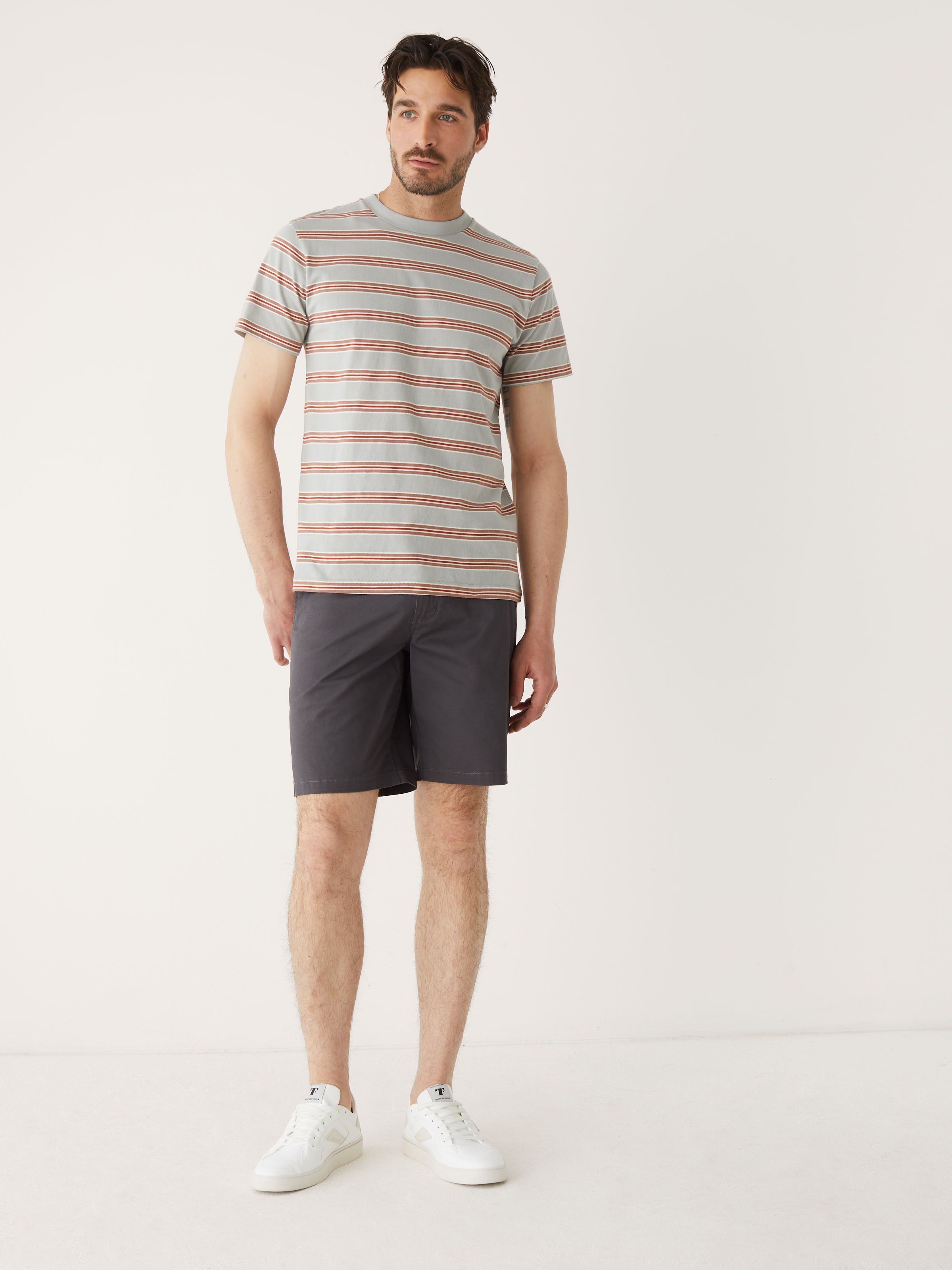 The Slim Striped T-shirt in Grey Cloud sold by Frank & Oak product image thumbnail 3
