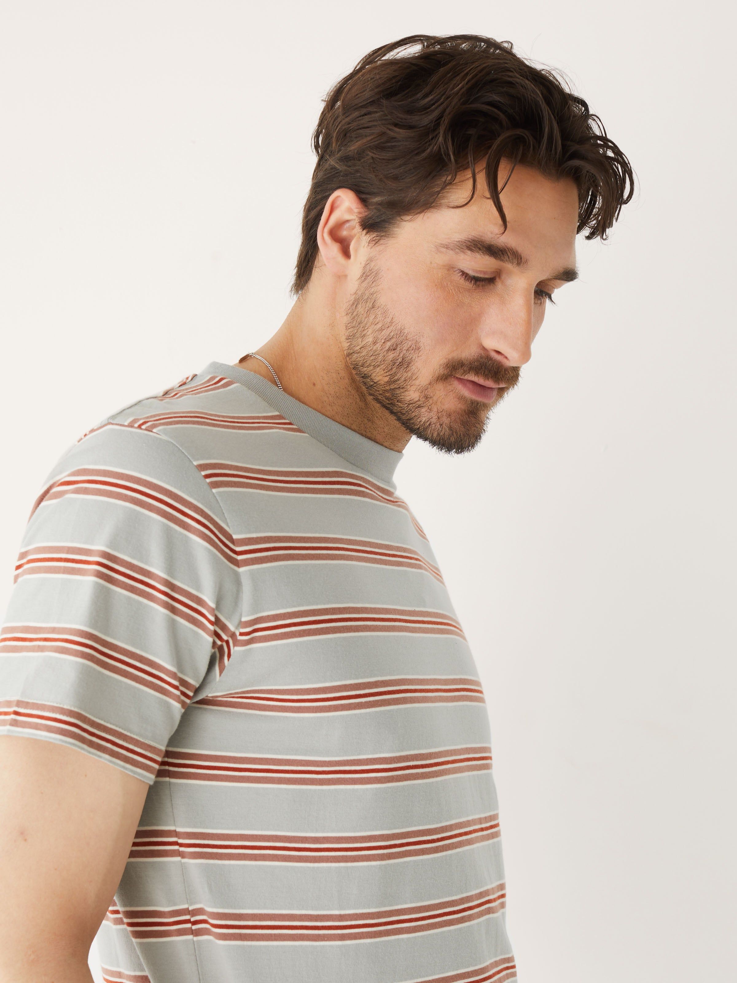 The Slim Striped T-shirt in Grey Cloud sold by Frank & Oak product image thumbnail 5