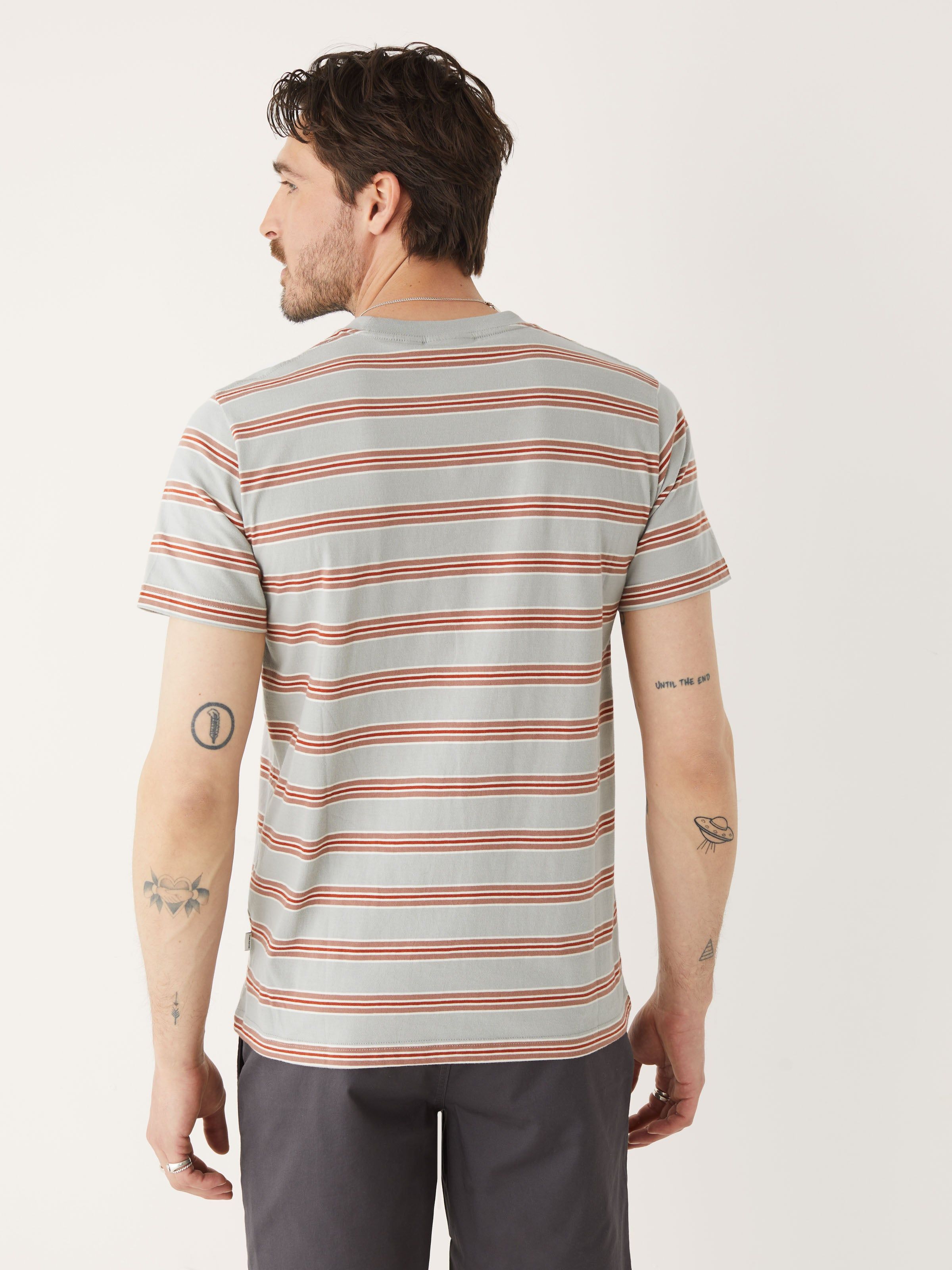 The Slim Striped T-shirt in Grey Cloud sold by Frank & Oak product image thumbnail 4