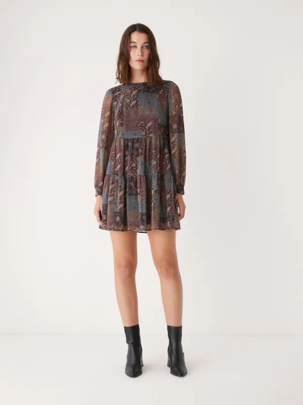 The Chiffon Short Dress in Elderberry sold by Frank & Oak
