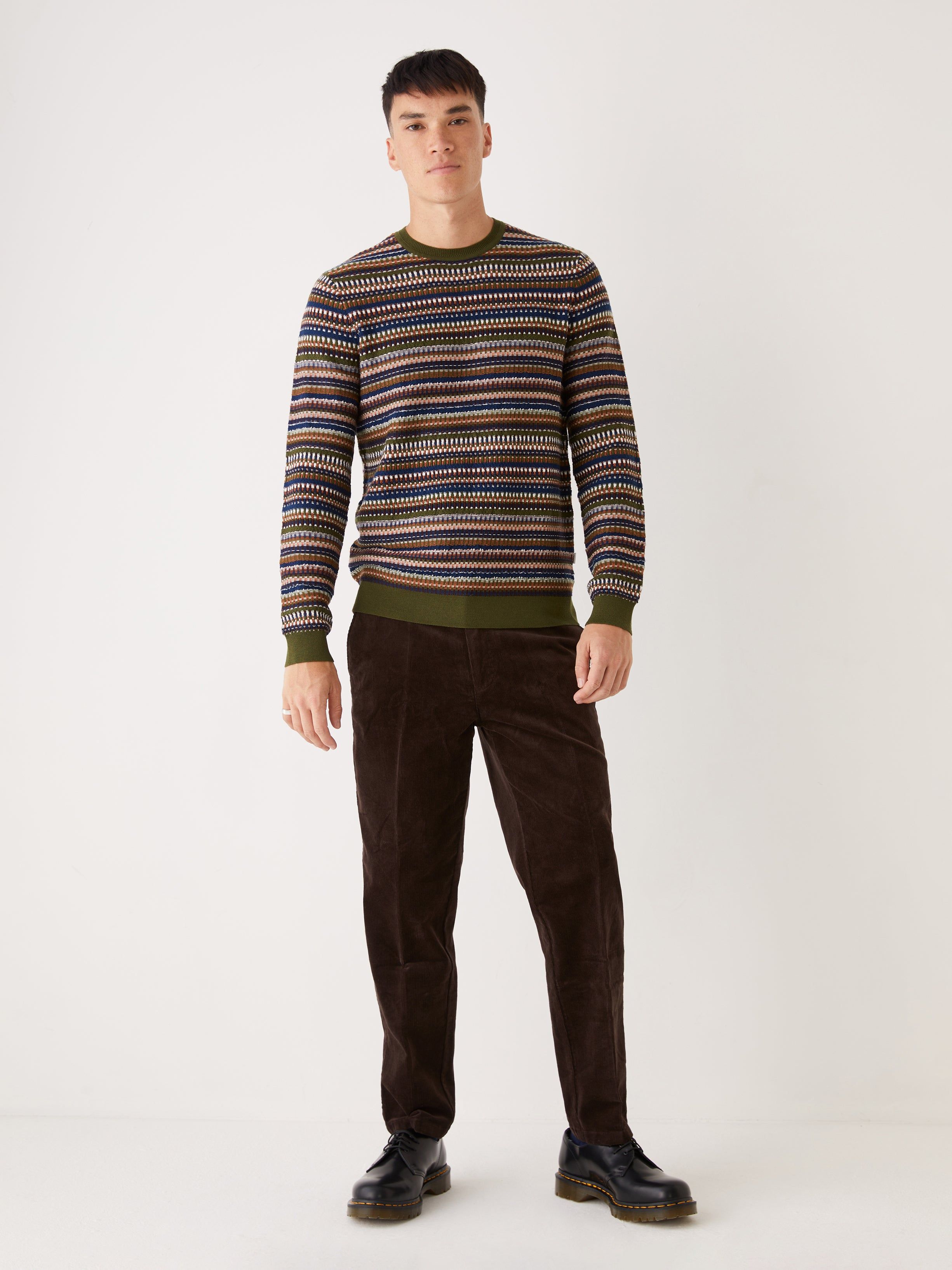 The Merino Wool Jacquard Sweater in Green sold by Frank & Oak product image thumbnail 2