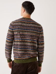 The Merino Wool Jacquard Sweater in Green sold by Frank & Oak