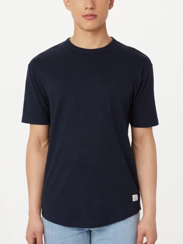 The Relaxed Hemp T-Shirt in Deep Blue sold by Frank & Oak