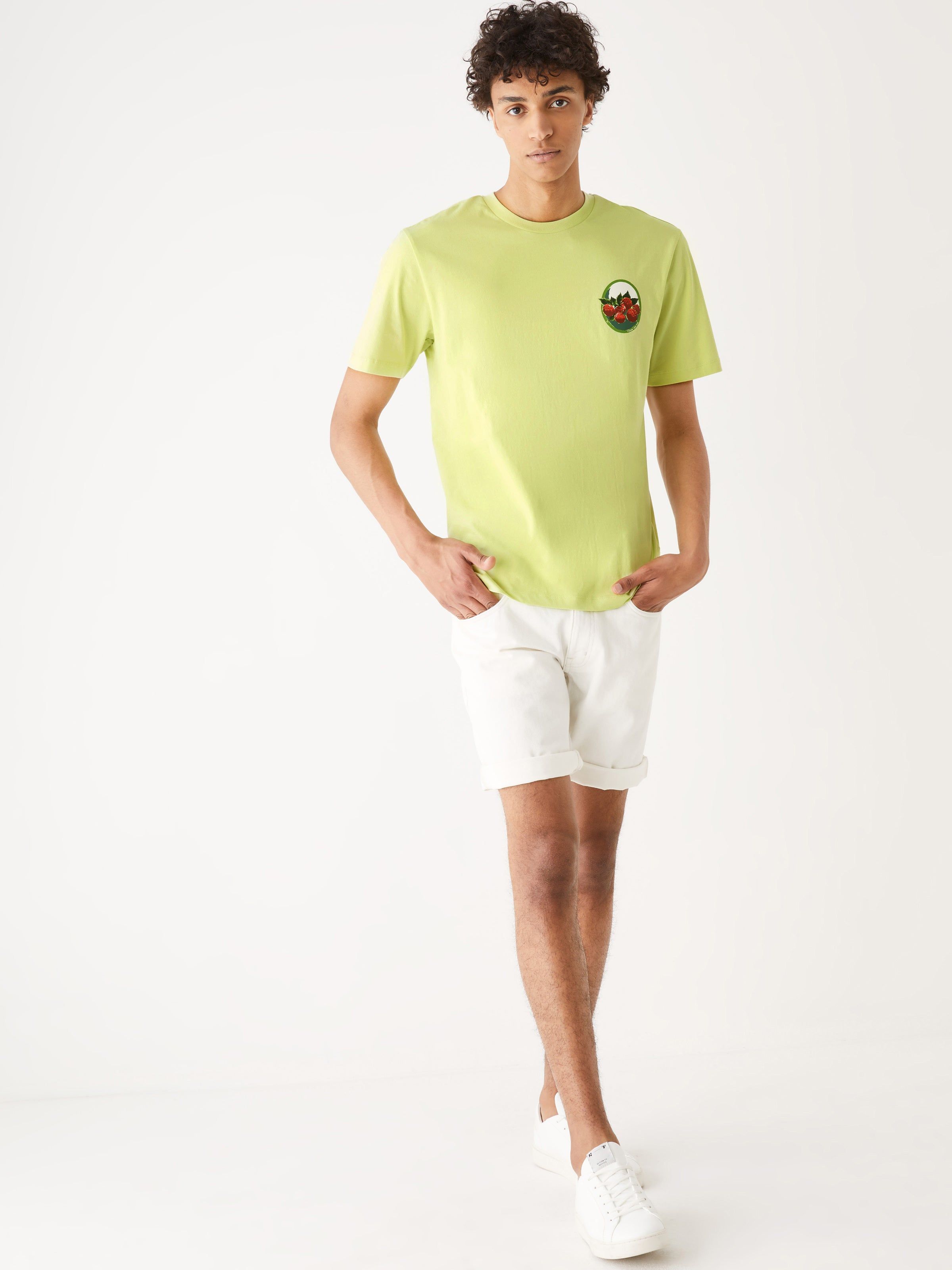 The Relaxed Fit Graphic T-Shirt in Green sold by Frank & Oak