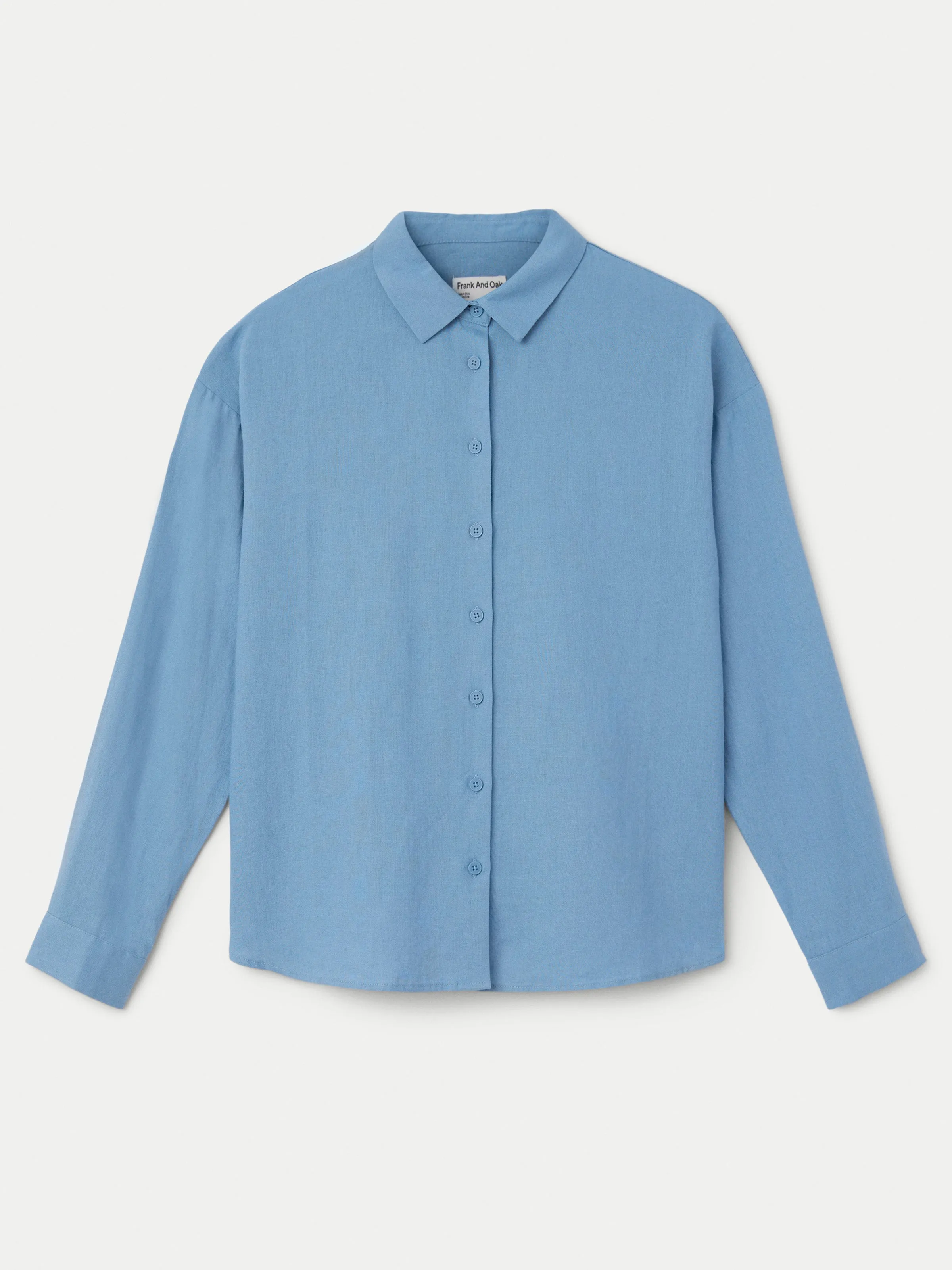 The Linen Long Sleeve Shirt in Coronet Blue sold by Frank & Oak product image thumbnail 3