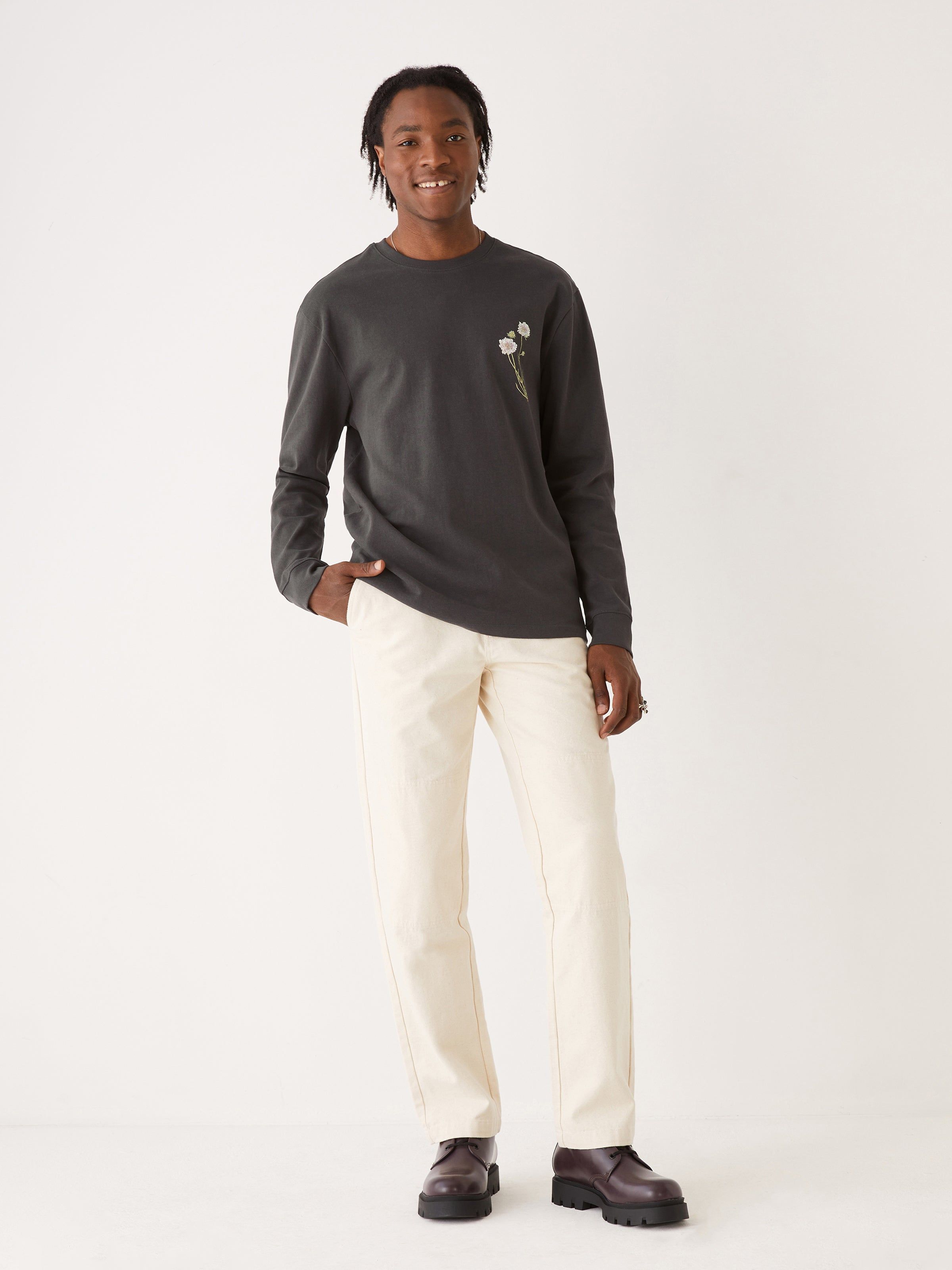 The Carpenter Pant in Beige sold by Frank & Oak