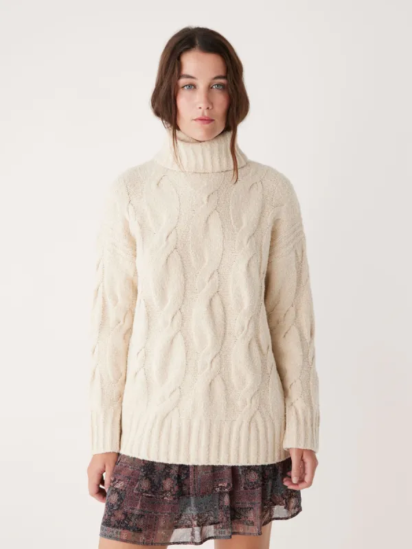 The Comfort Turtleneck Sweater in Vanilla sold by Frank & Oak