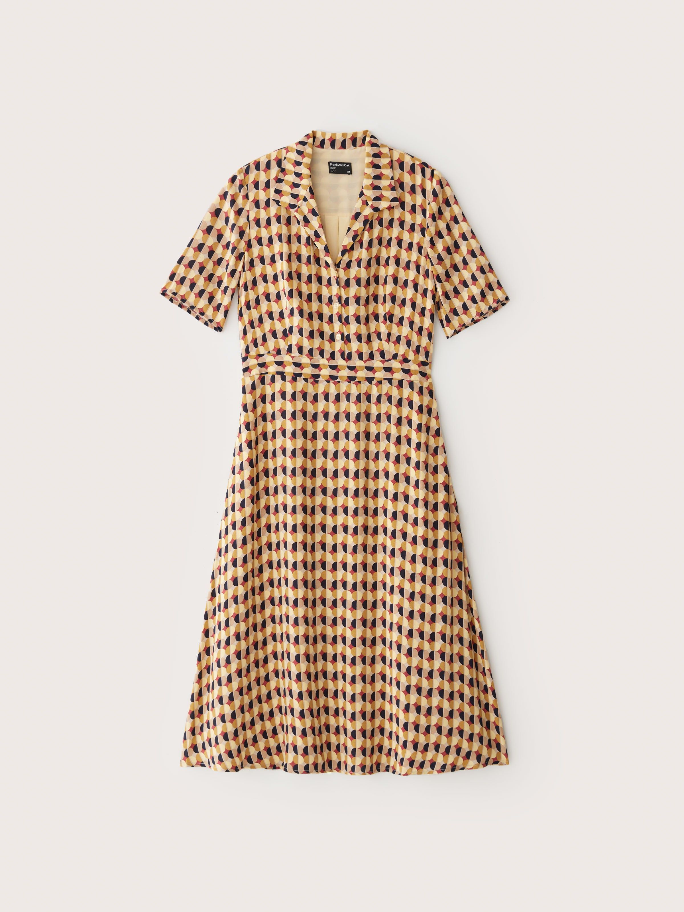 The Printed Poet Collar Long Dress in Daisy sold by Frank & Oak product image thumbnail 5