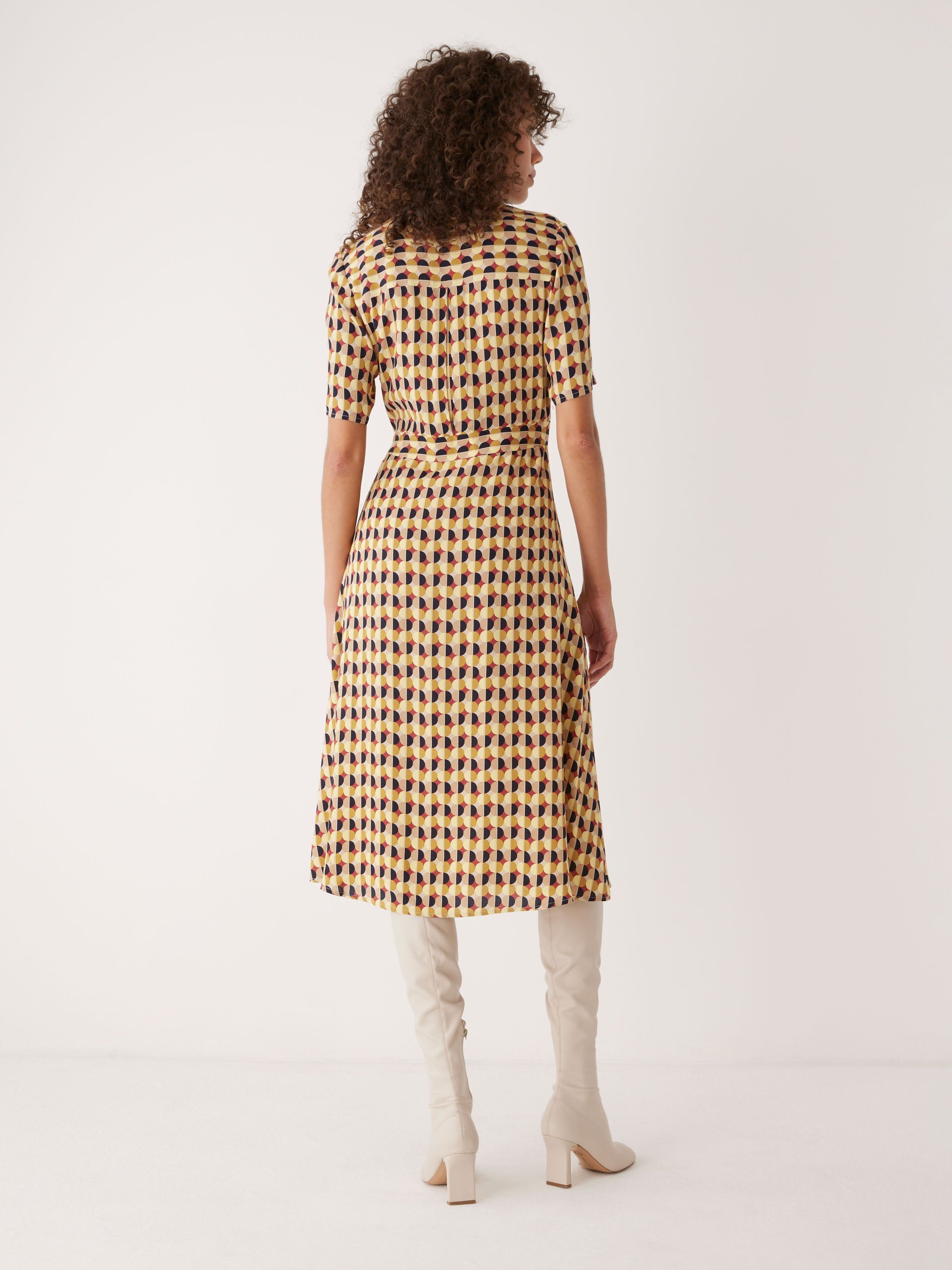 The Printed Poet Collar Long Dress in Daisy sold by Frank & Oak product image thumbnail 4