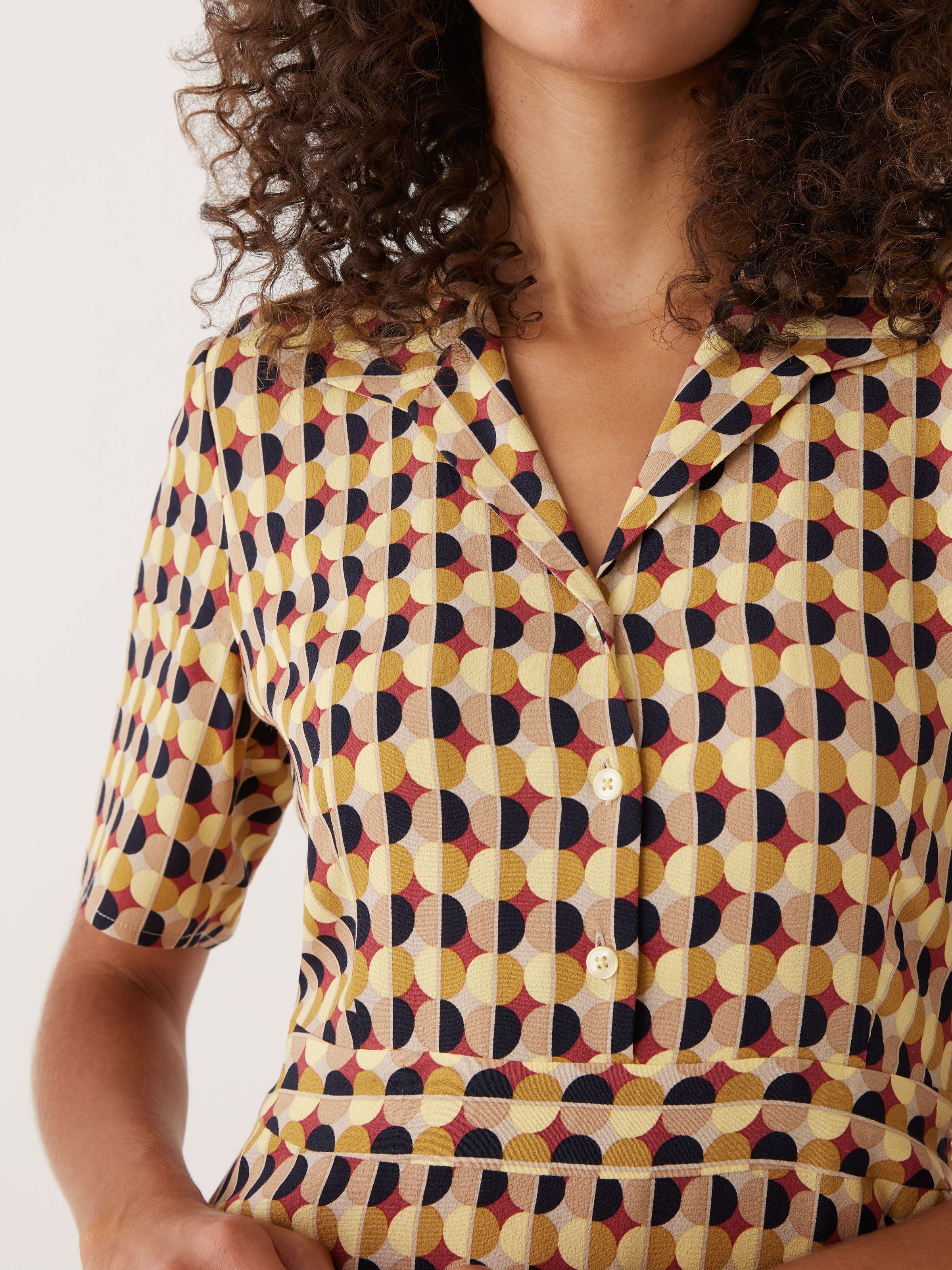 The Printed Poet Collar Long Dress in Daisy sold by Frank & Oak product image thumbnail 2