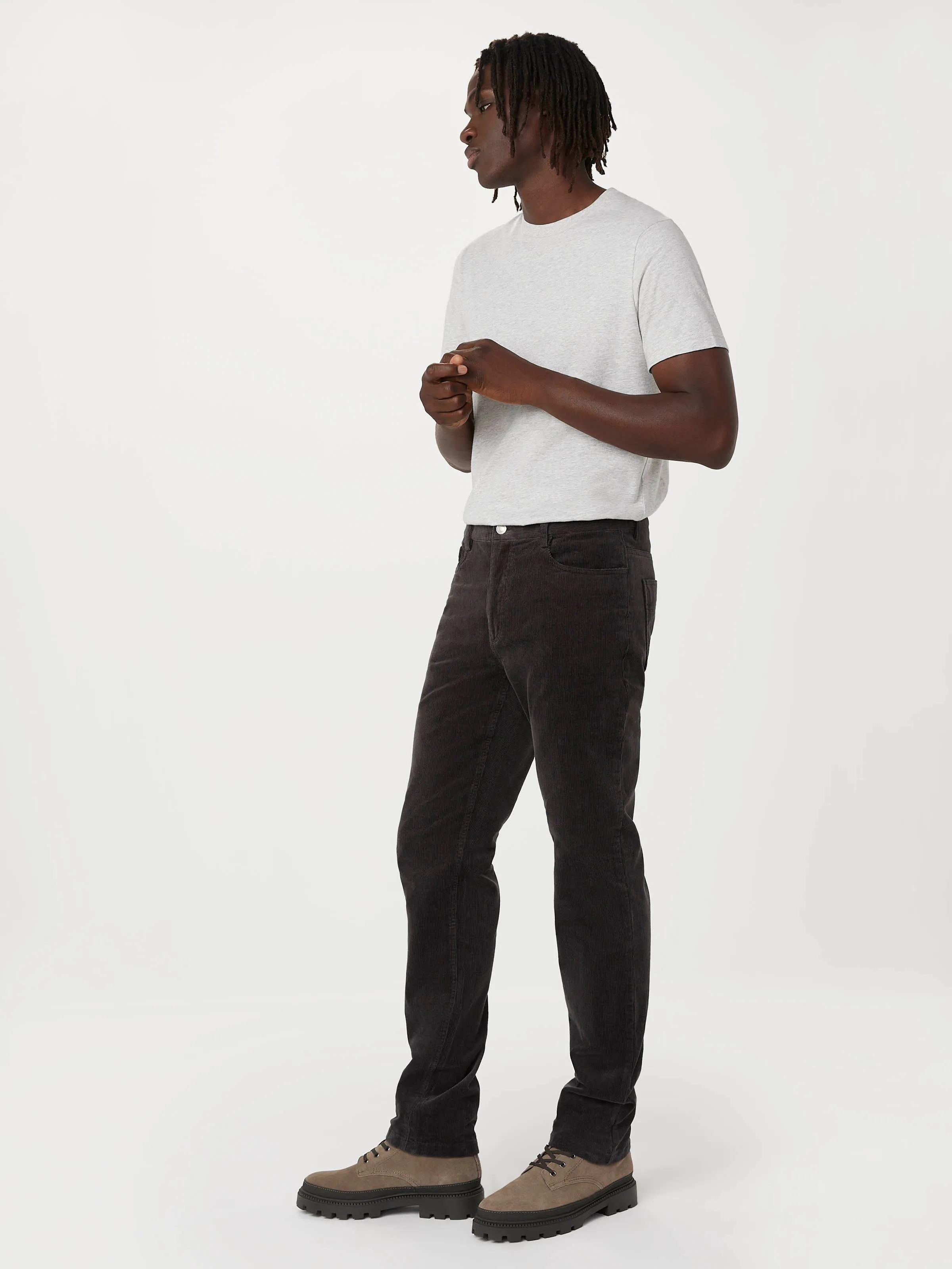 The Brunswick Slim Corduroy Pant in Washed Black sold by Frank & Oak product image thumbnail 2