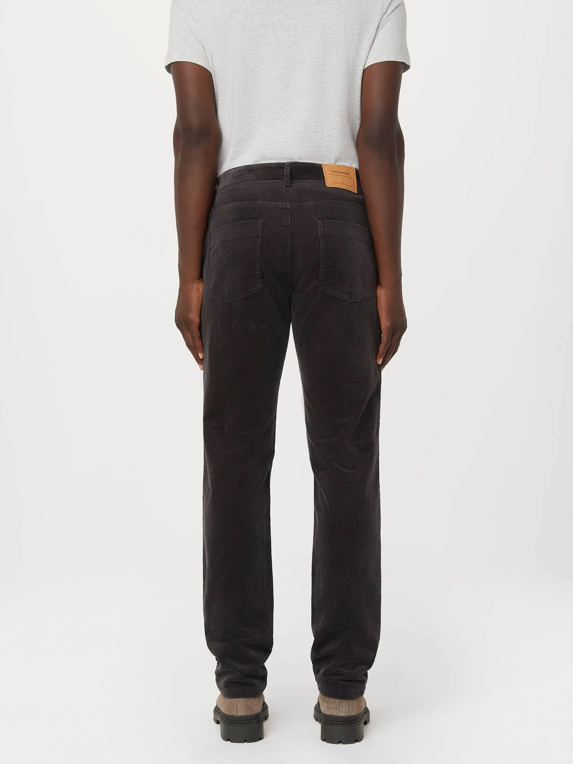 The Brunswick Slim Corduroy Pant in Washed Black sold by Frank & Oak product image thumbnail 4