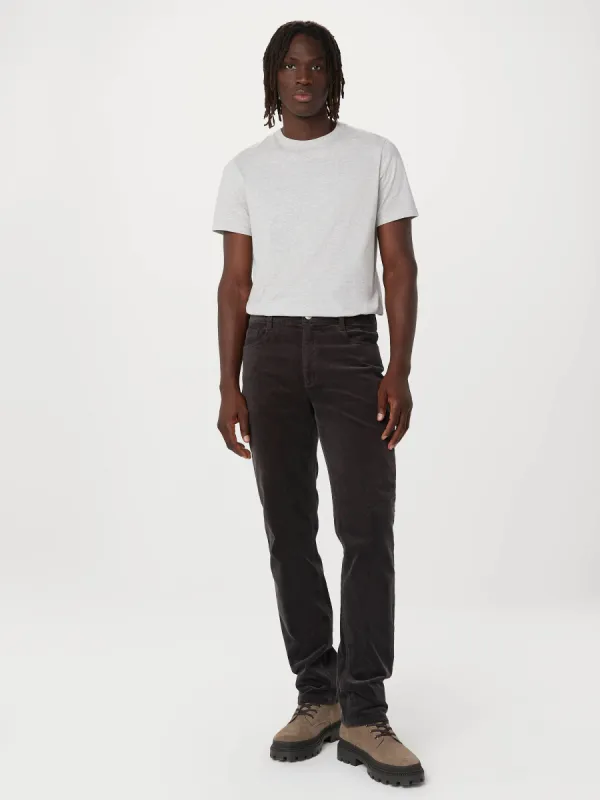 The Brunswick Slim Corduroy Pant in Washed Black sold by Frank & Oak