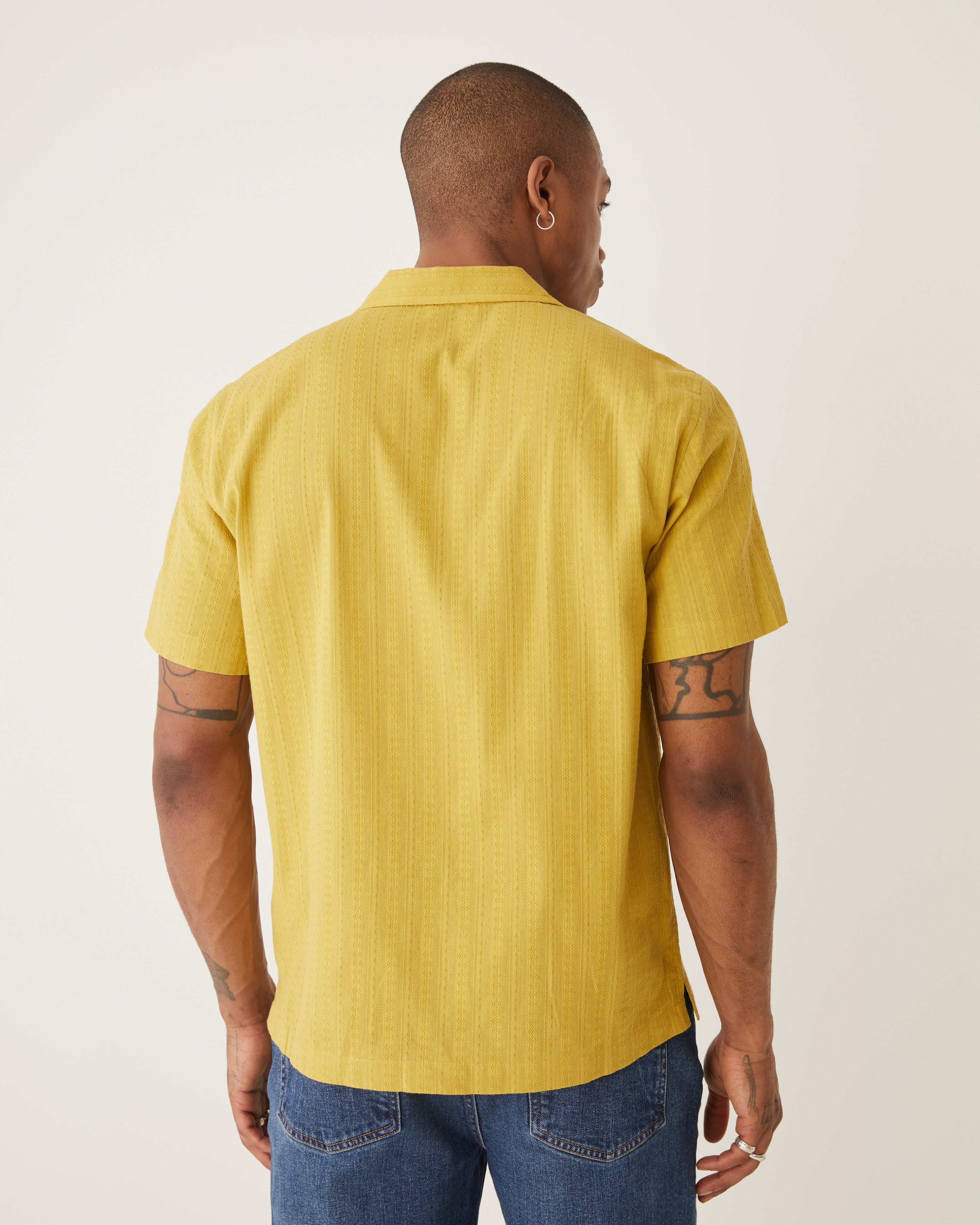 The Textured Resort Shirt in Gold Yellow sold by Frank & Oak product image thumbnail 4