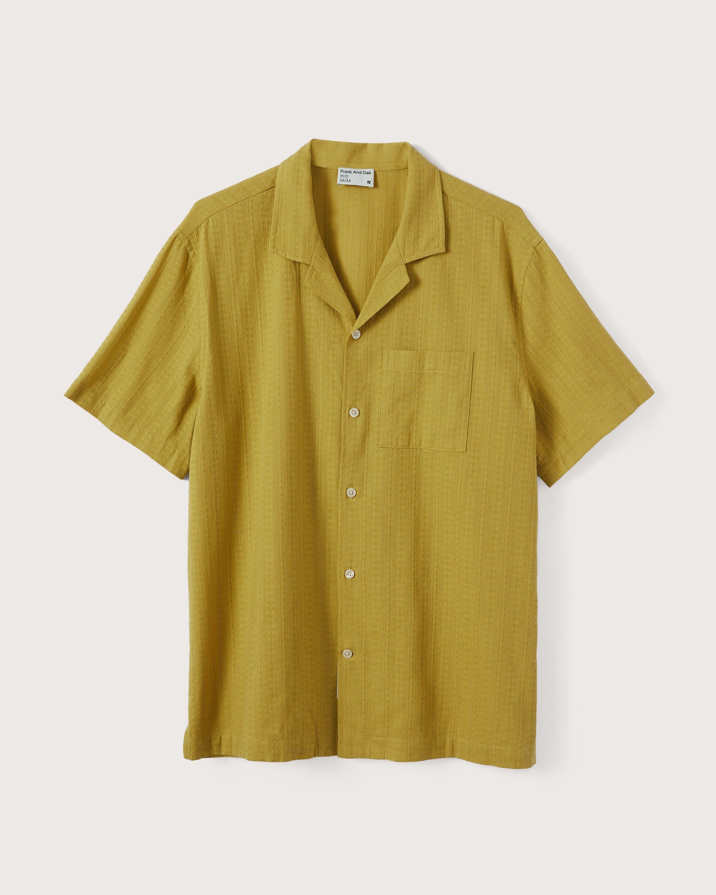 The Textured Resort Shirt in Gold Yellow sold by Frank & Oak product image thumbnail 5
