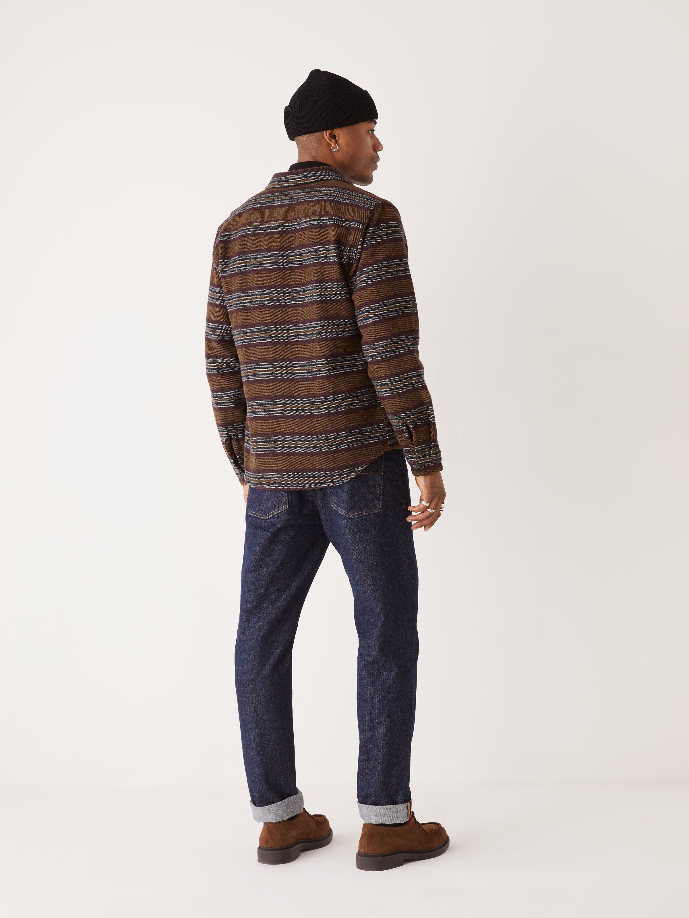 The Striped Blanket Shirt in Brown sold by Frank & Oak product image thumbnail 4