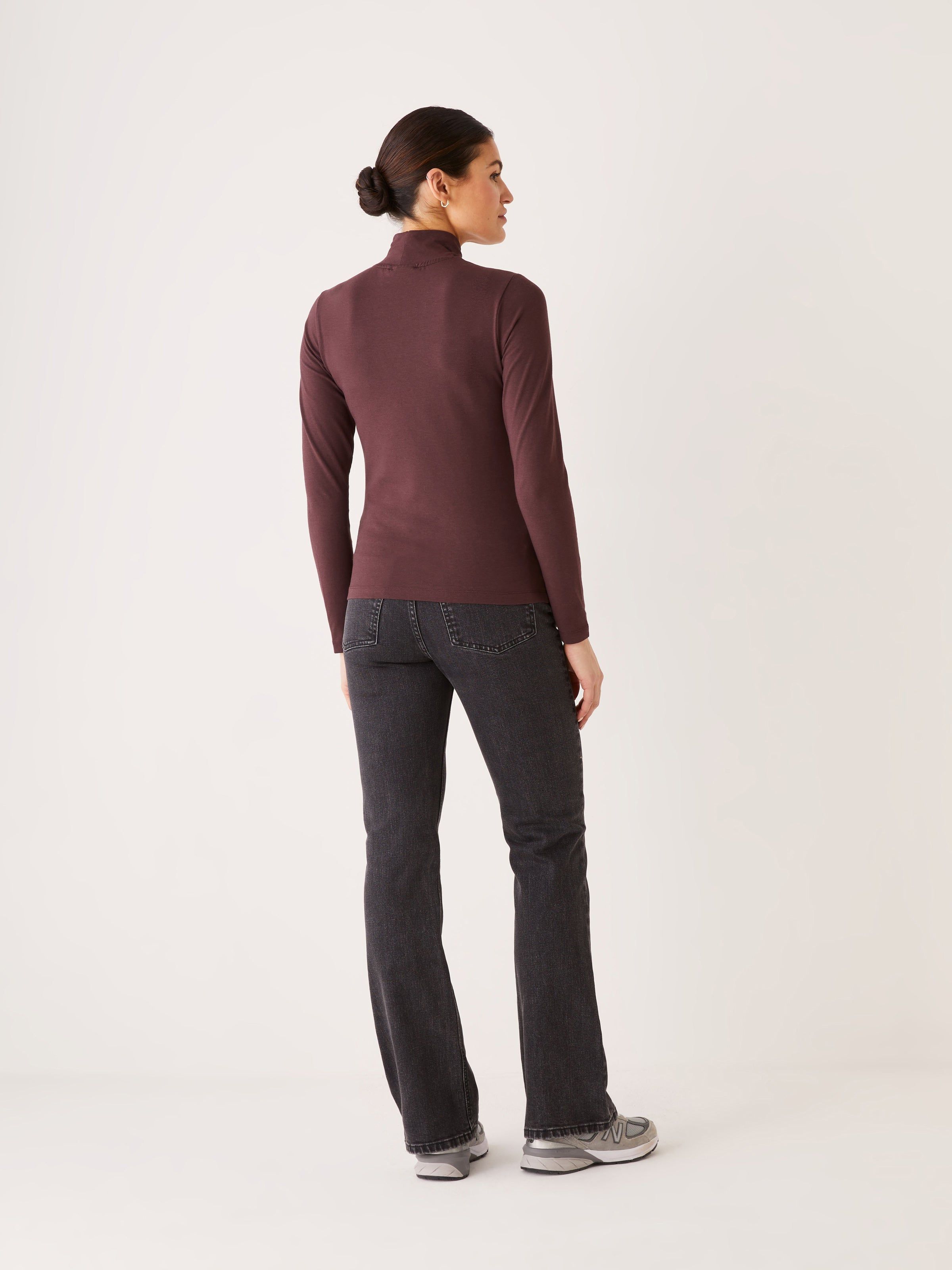 The Long Sleeve Mockneck in Fudge sold by Frank & Oak product image thumbnail 2