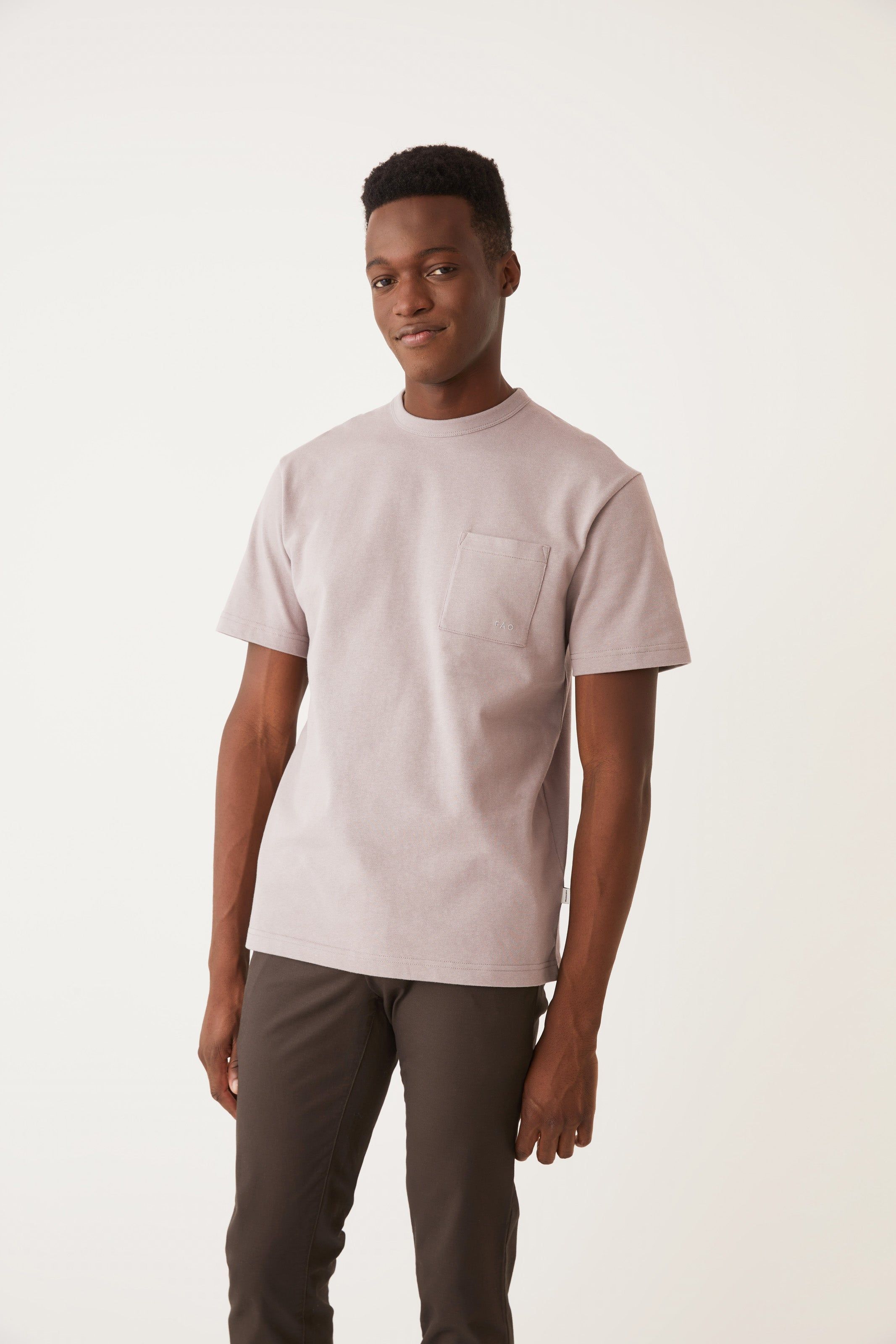 The Relaxed Pocket T-Shirt in Earl grey sold by Frank & Oak product image thumbnail 2