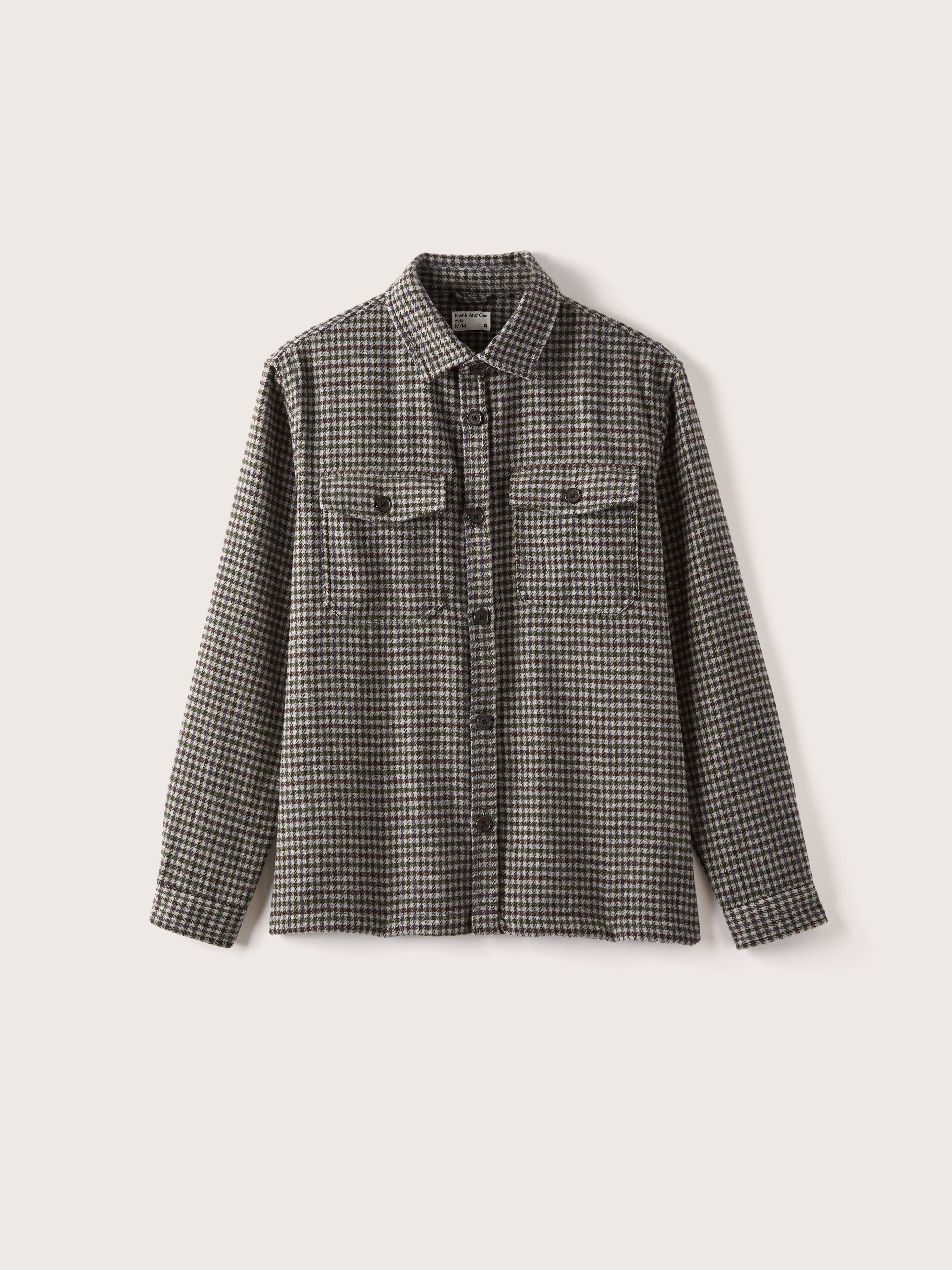 The Hoodstooth Wool Overshirt in Grey sold by Frank & Oak product image thumbnail 5