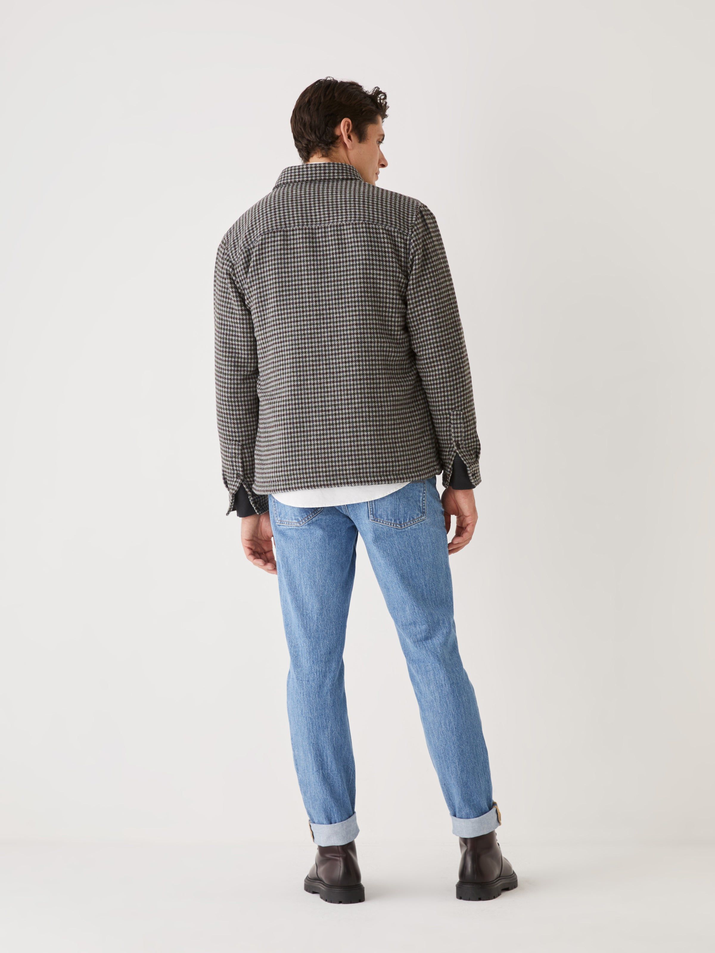 The Hoodstooth Wool Overshirt in Grey sold by Frank & Oak product image thumbnail 4