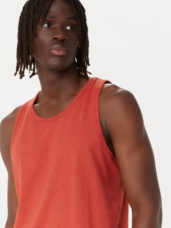 The Hemp Tank in Red Clay sold by Frank & Oak