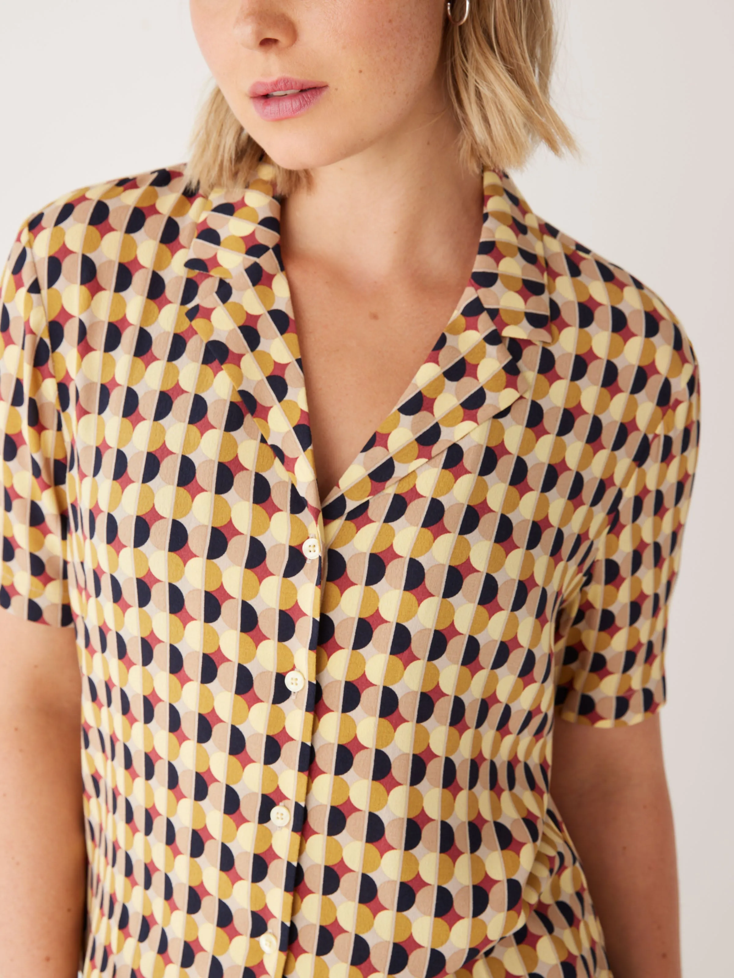 The Printed Camp Collar Blouse in Daisy sold by Frank & Oak product image thumbnail 4