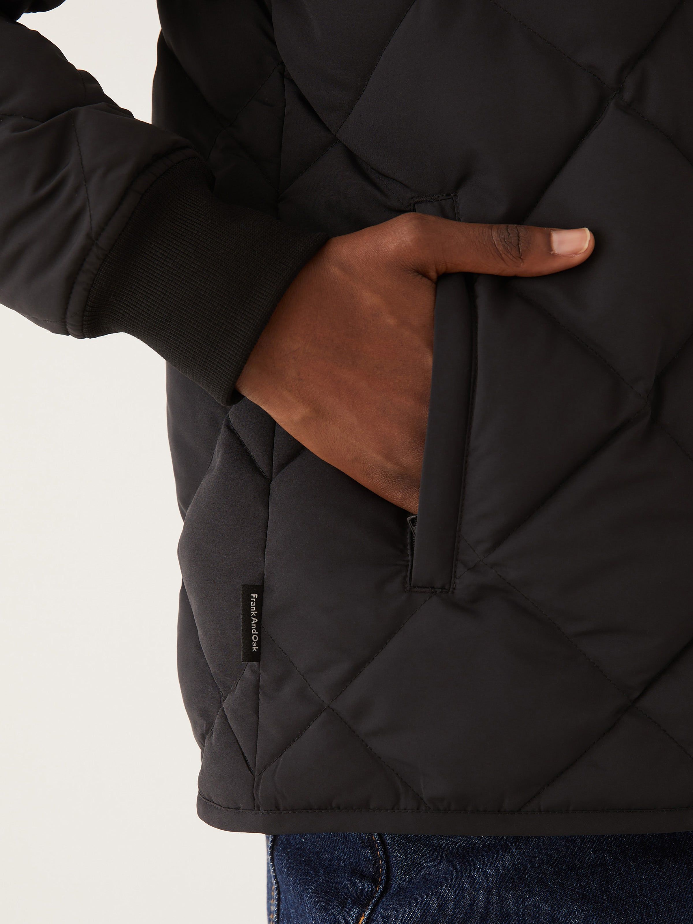 The Skyline Reversible Bomber in Black sold by Frank & Oak product image thumbnail 7