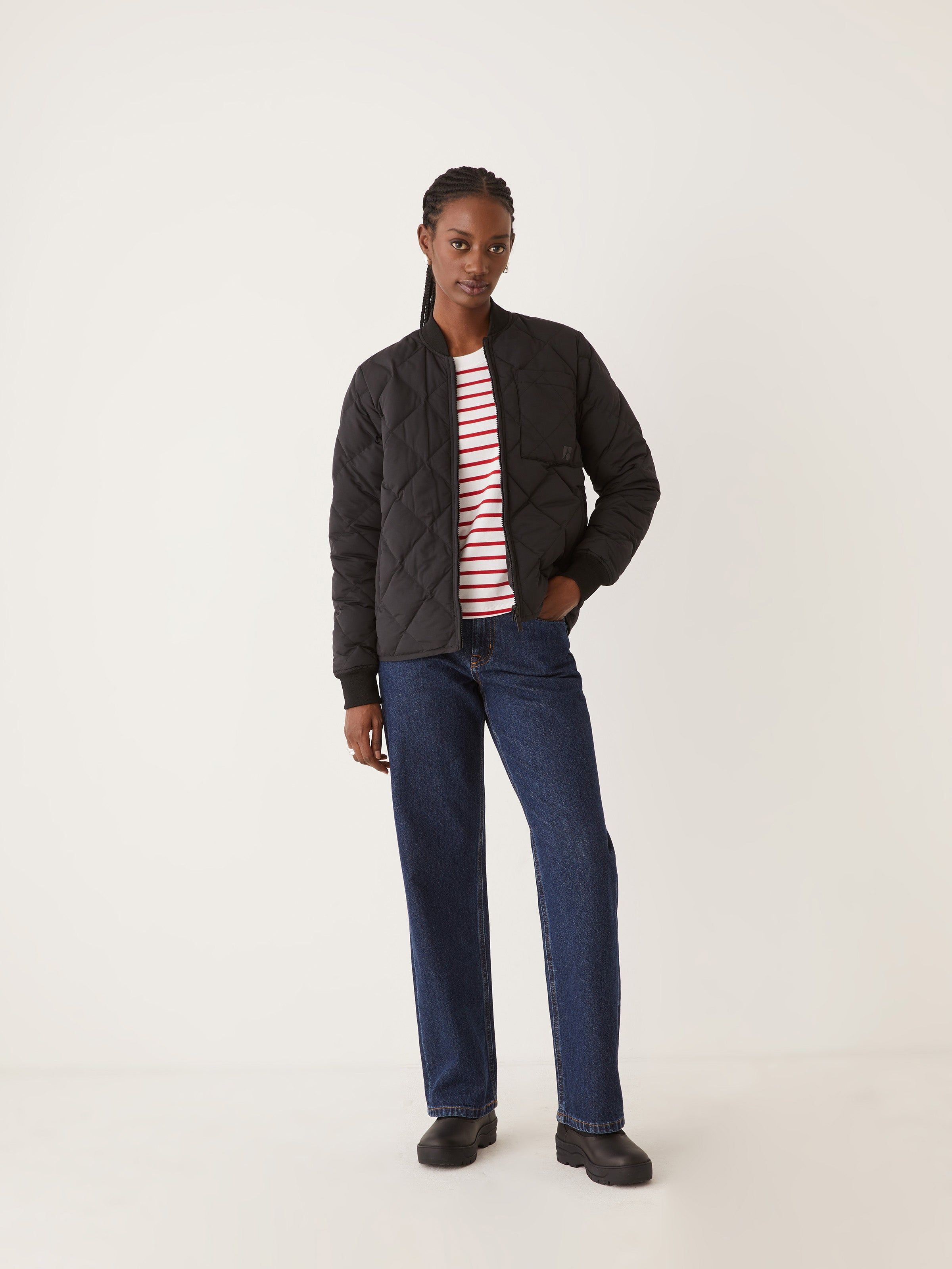 The Skyline Reversible Bomber in Black sold by Frank & Oak product image thumbnail 2